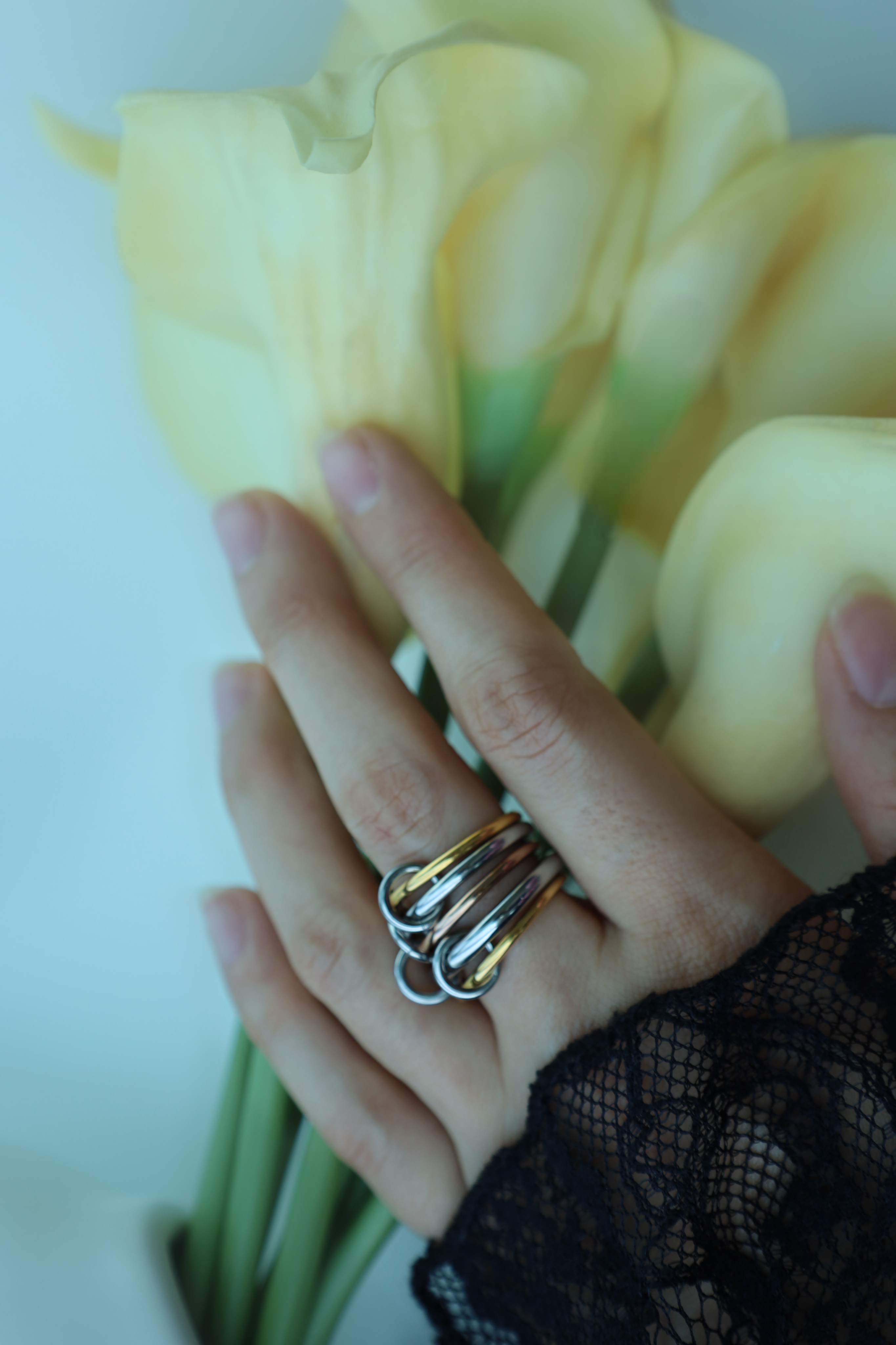 Interlocking Circle Chain Ring