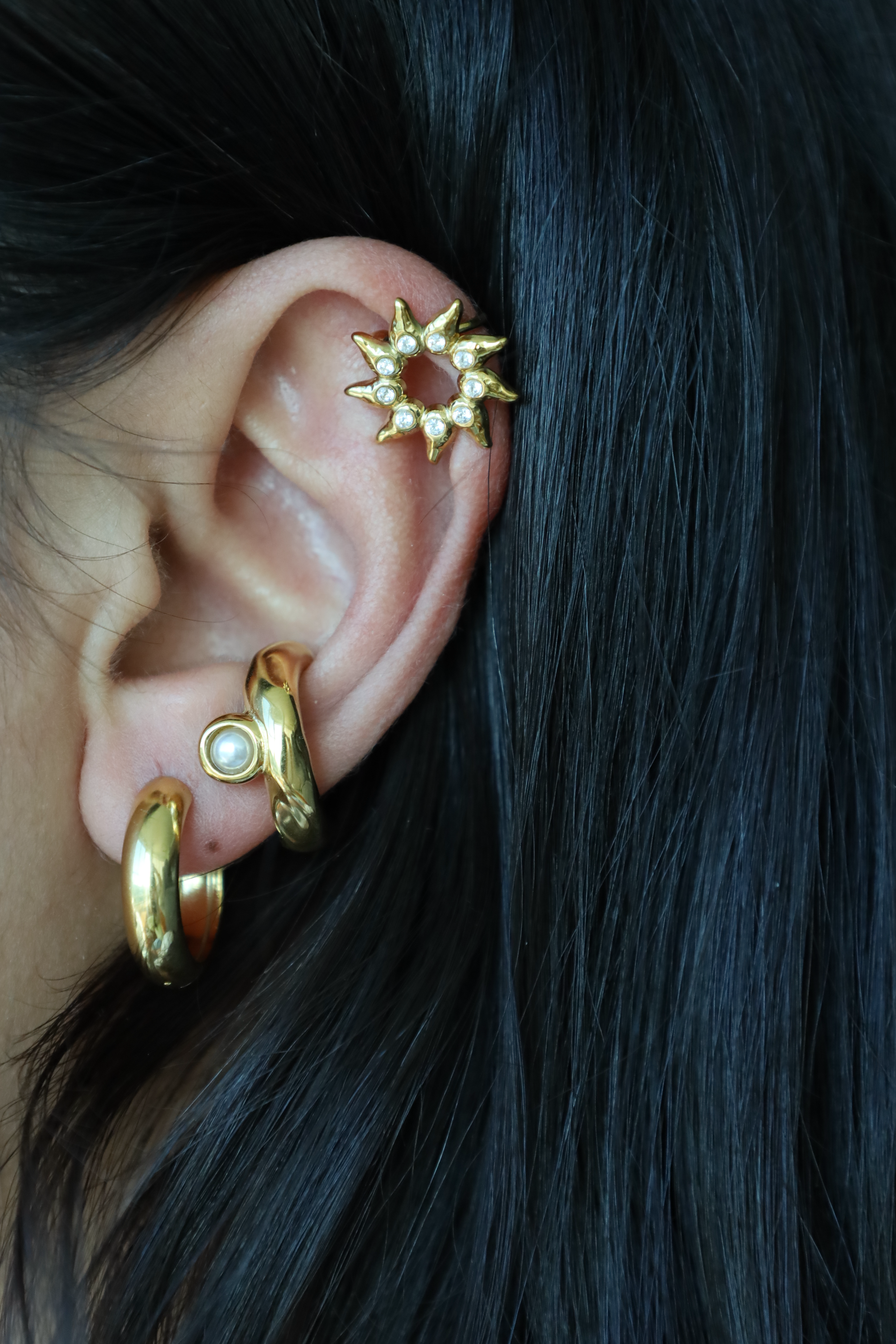 Chunky Gold Hoop Earrings