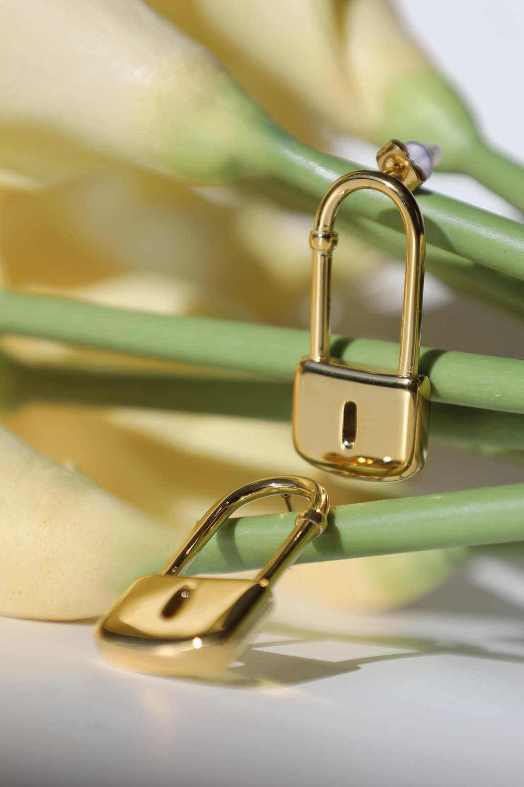 Padlock Drop Earrings