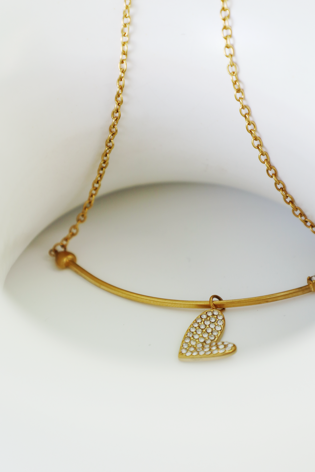 Heart Drop Chain Necklace