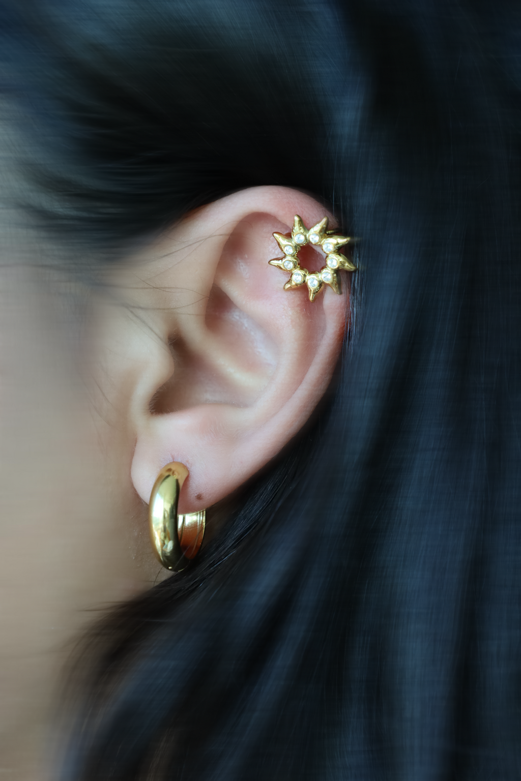 Star Ear Cuff with Crystals