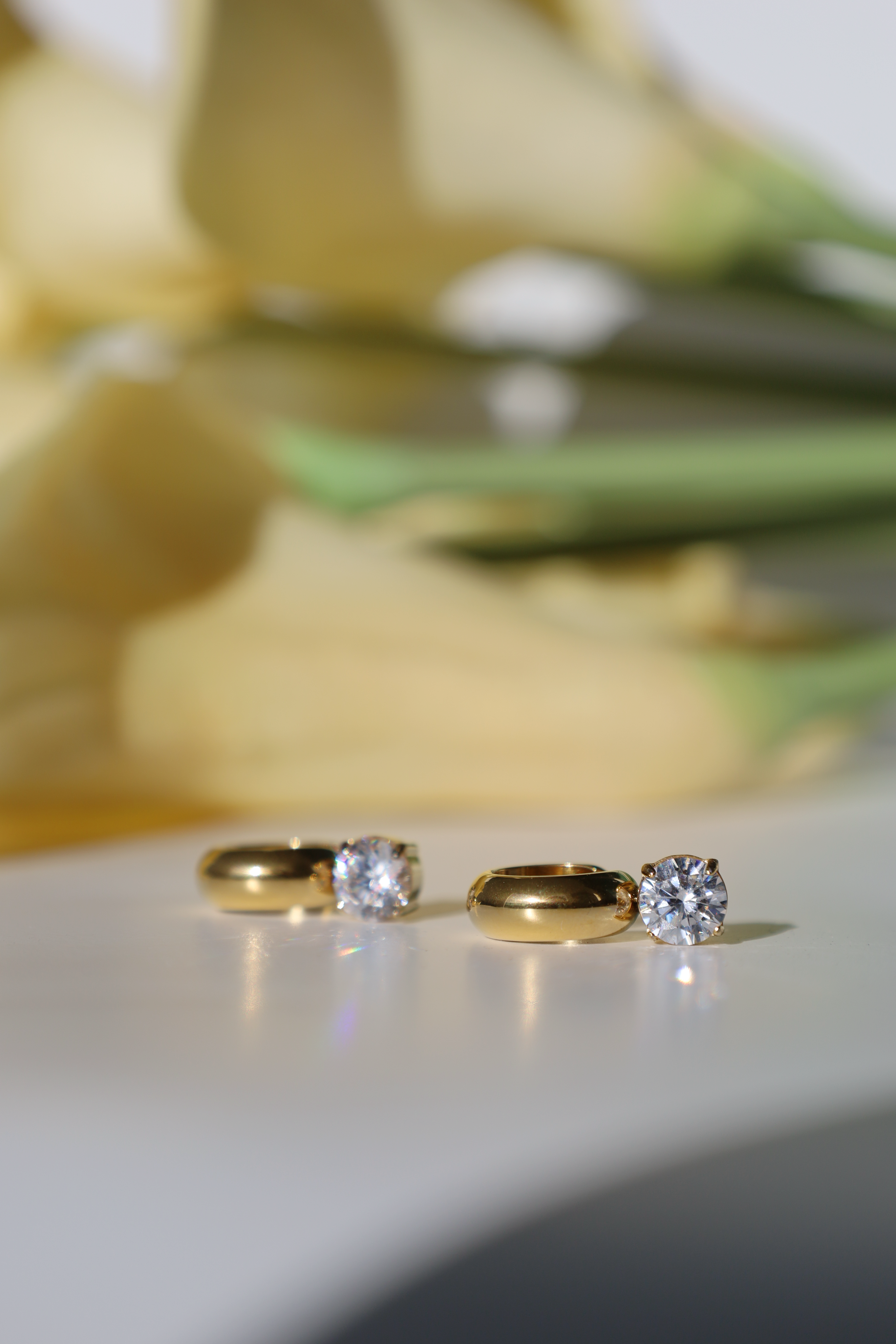 Round Crystal Ear Cuff