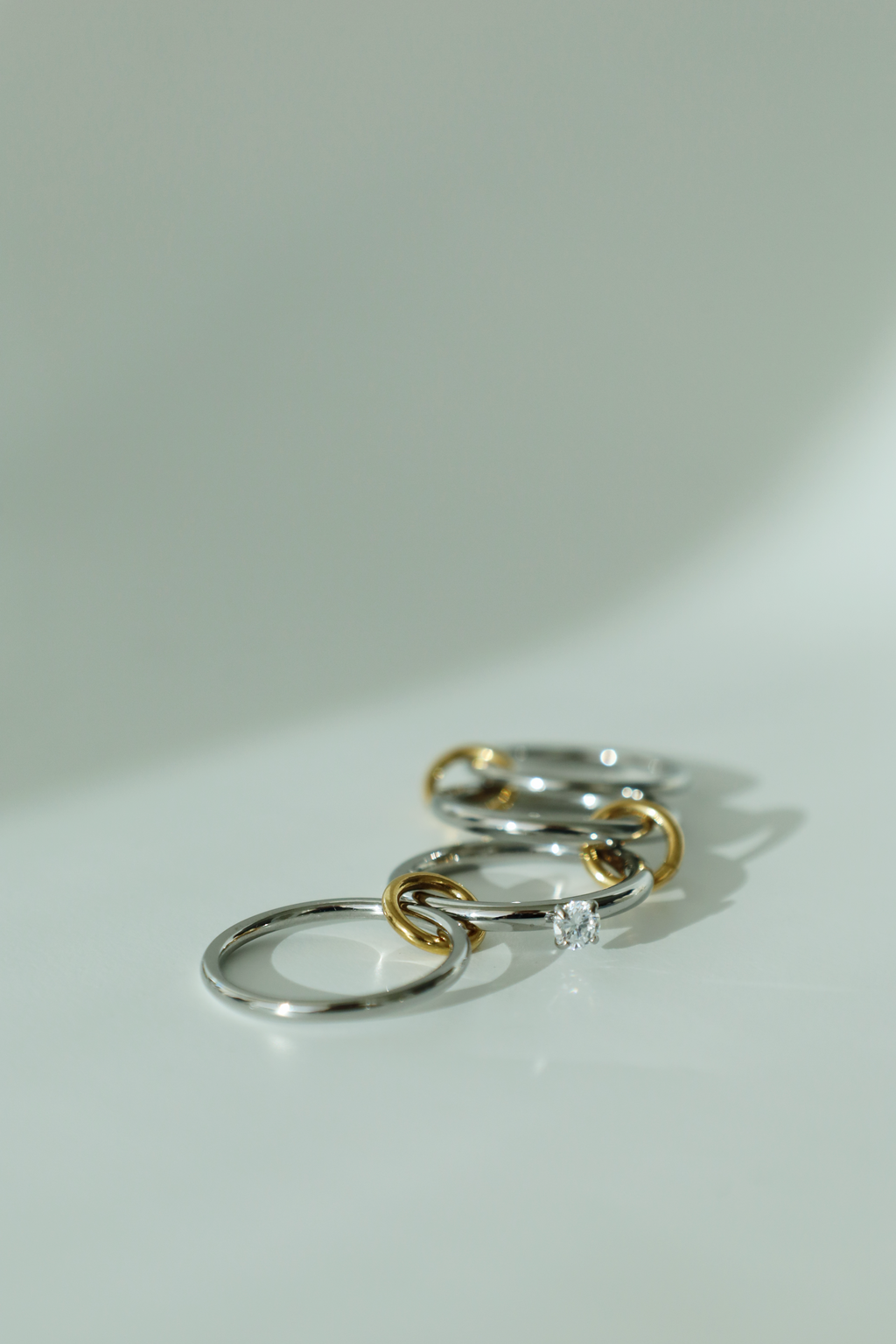 Layered Knot Crystal Ring