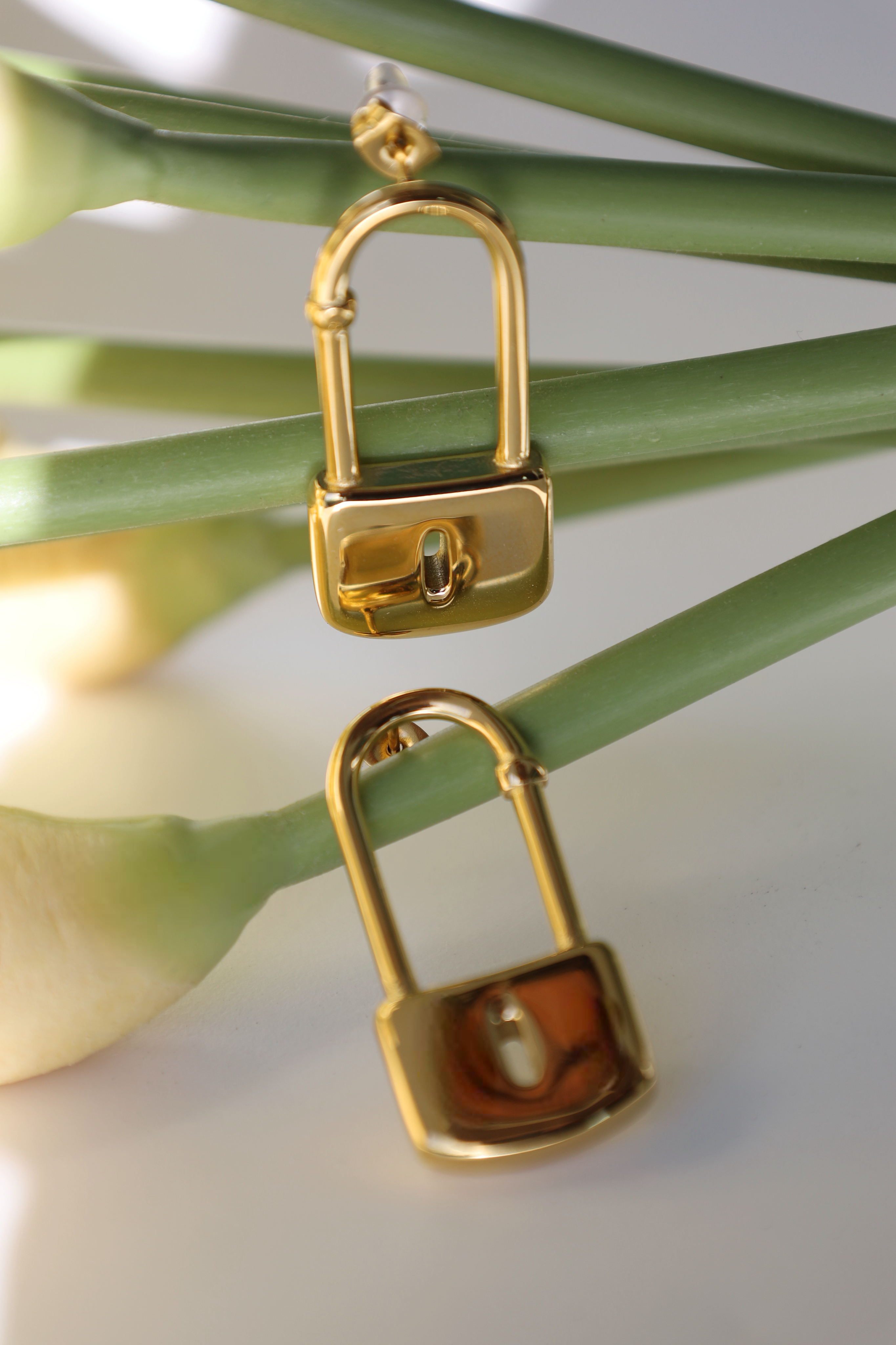 Padlock Drop Earrings