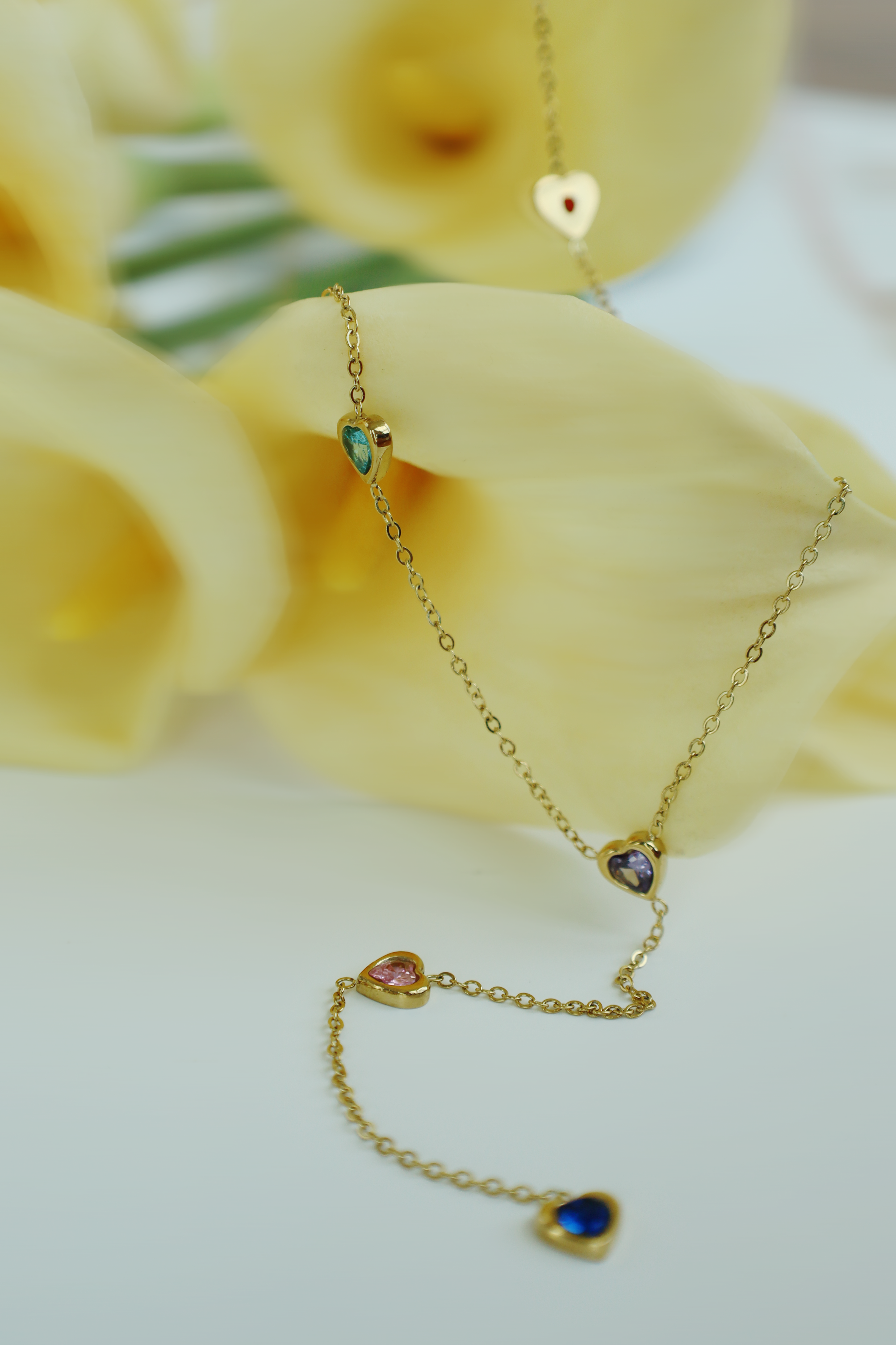 Colorful Crystal Y Necklace