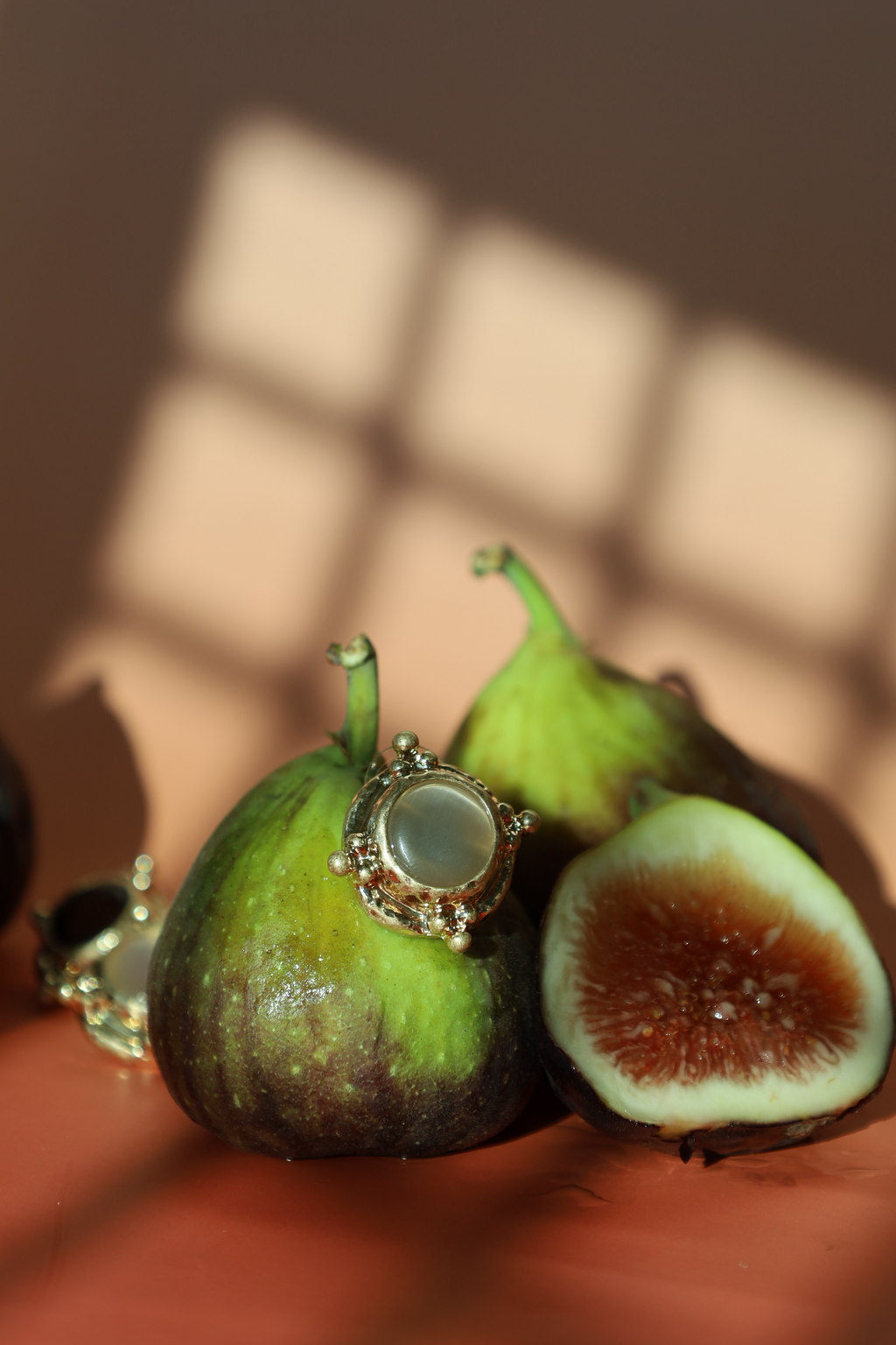 Round White Stone Stud