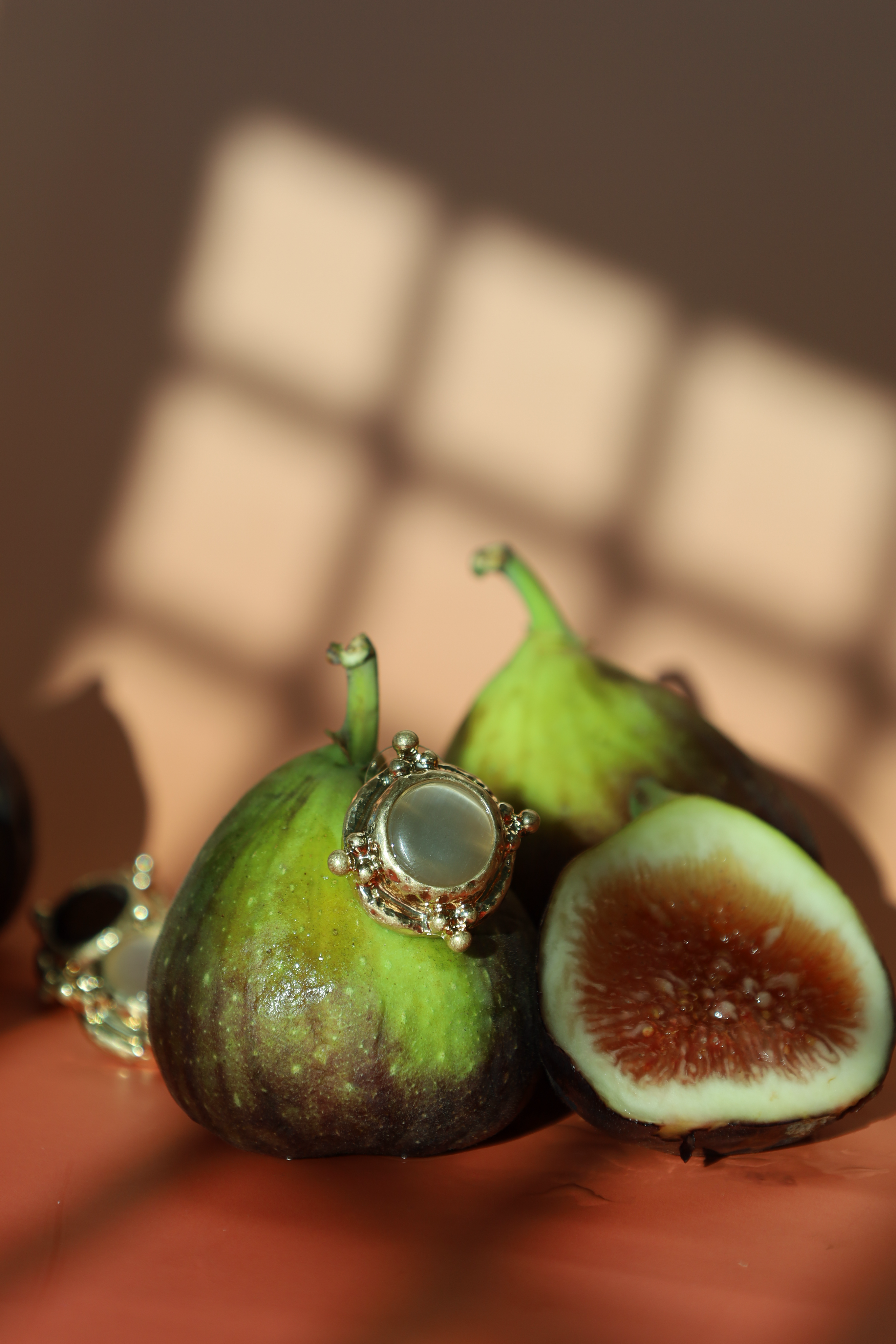 Round White Stone Stud