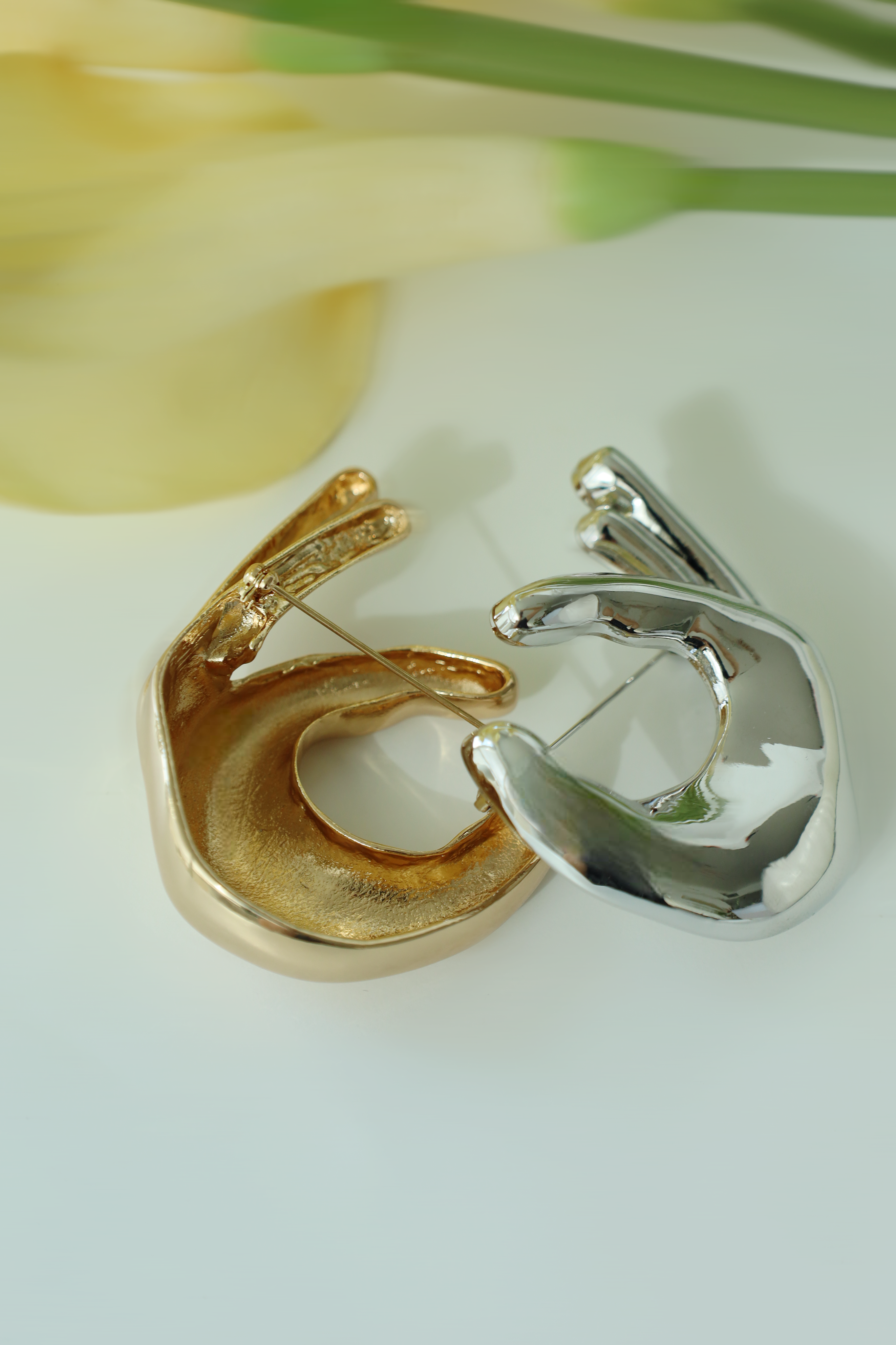 Sculptural Hand Gesture Brooch