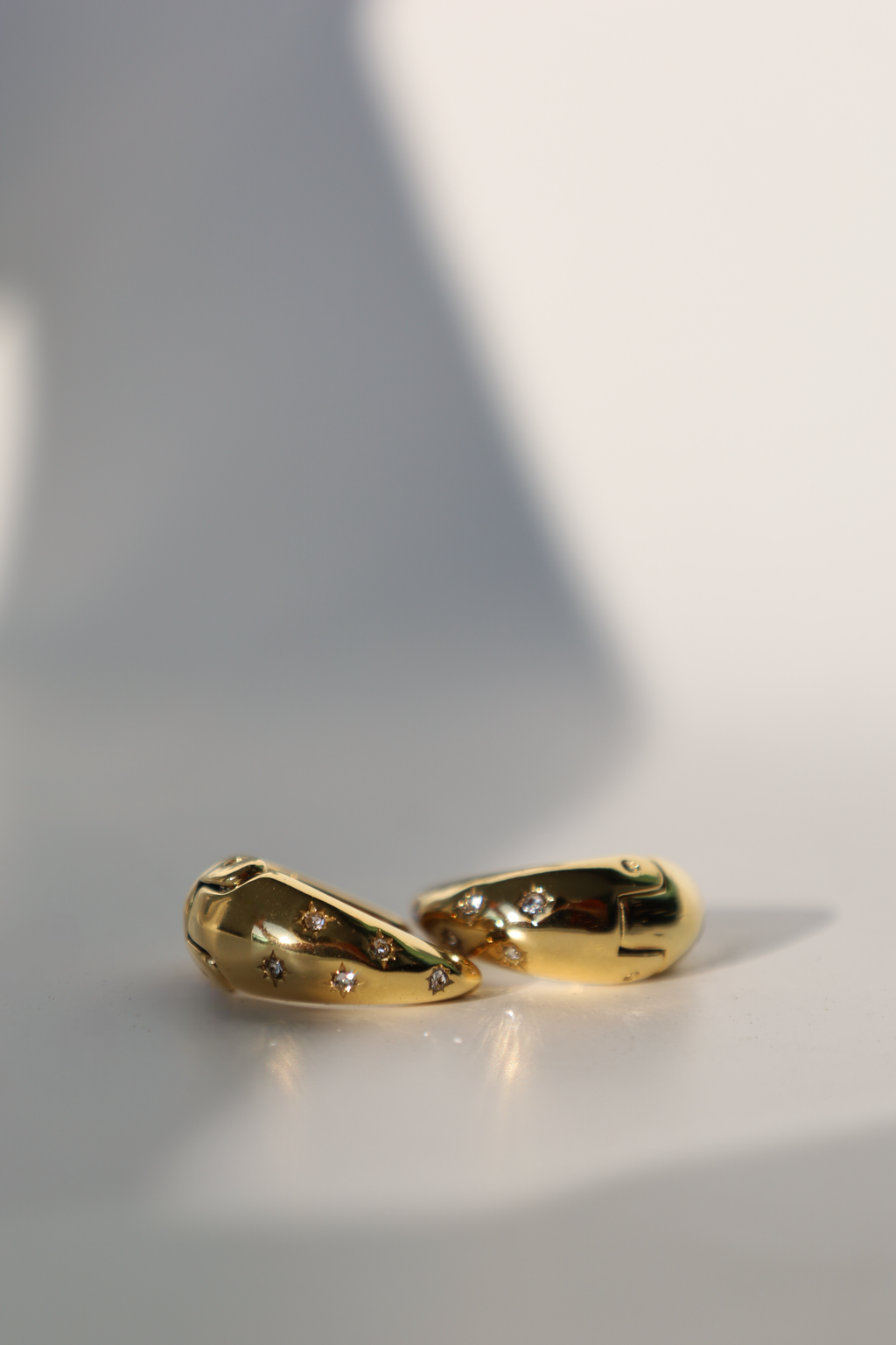 Star Crystal Hoop Earrings