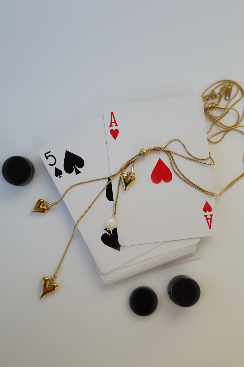 Floating Heart Drop Necklace