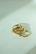 Double Circle Pearl Link Ring