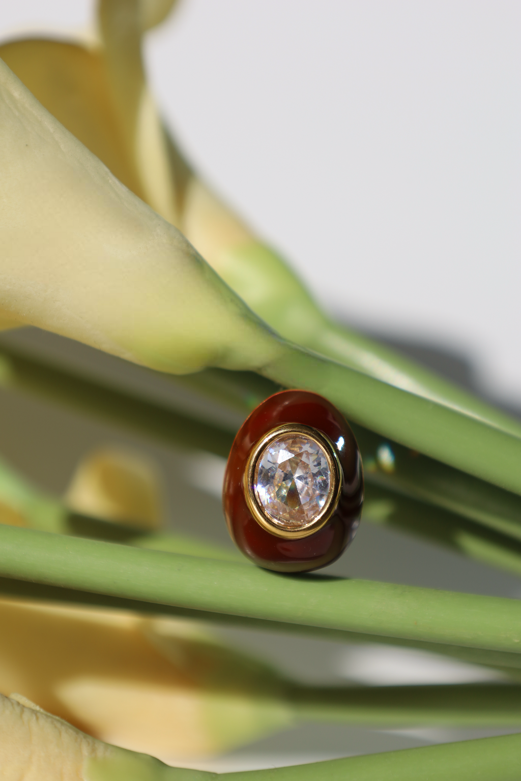 Oval Crystal Stud Earrings