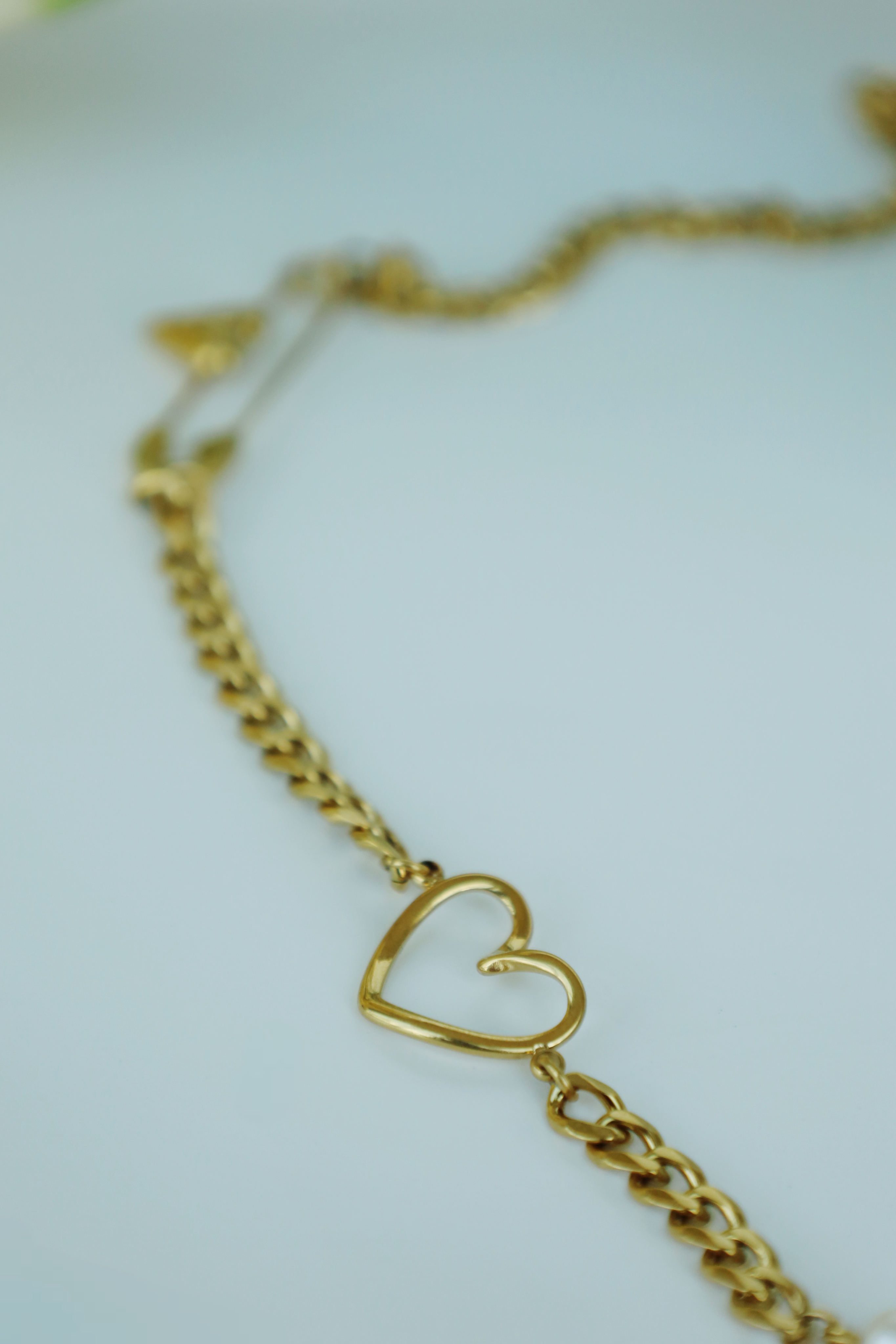 Open Heart Chain Necklace