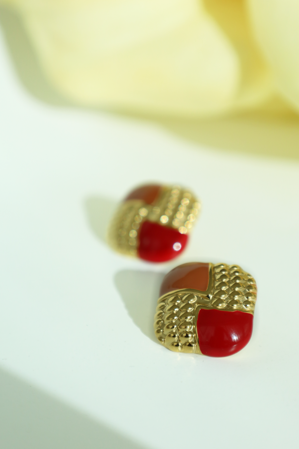 Color Block Stud Earrings