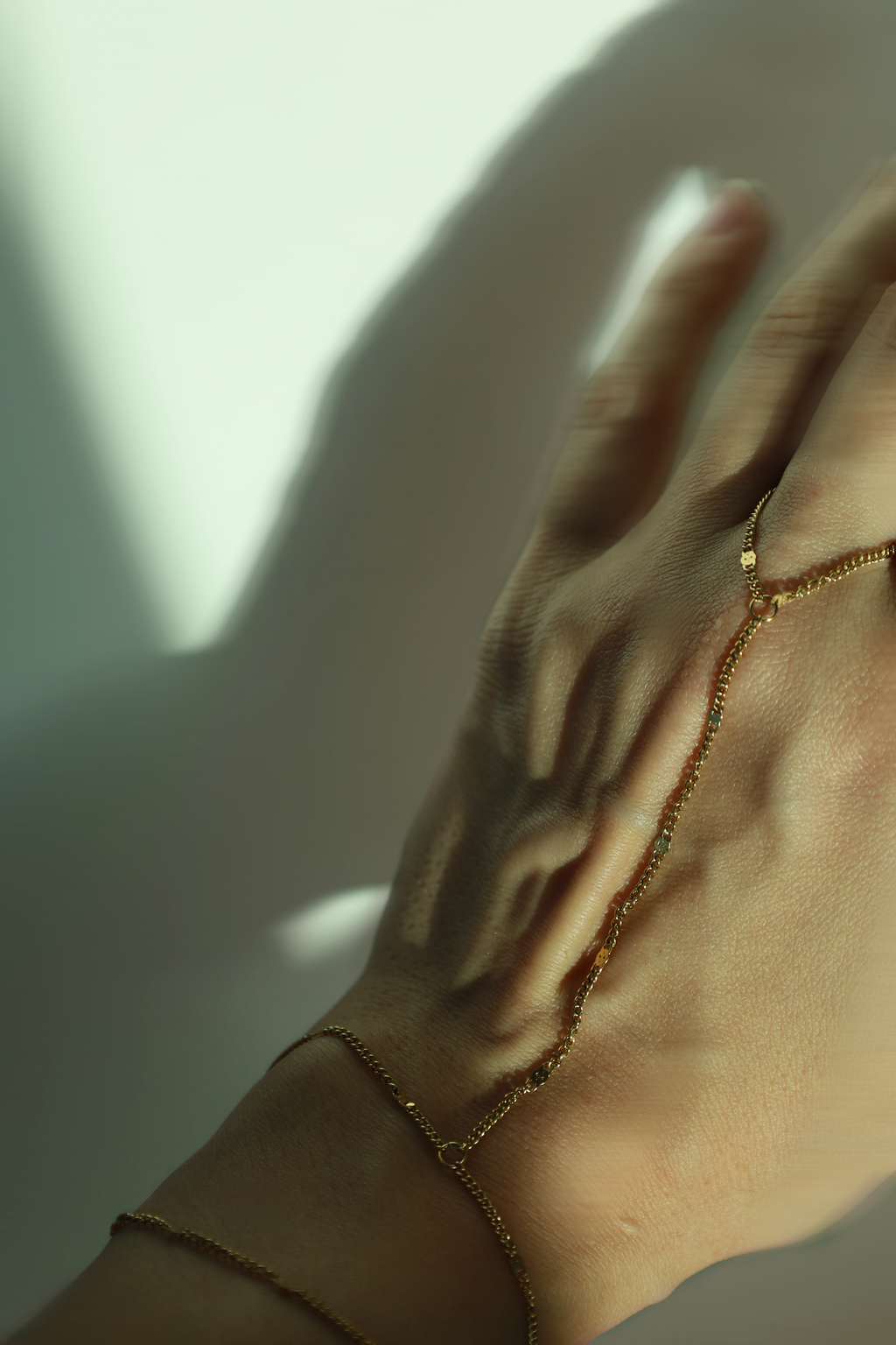 Sleek Double Chain Hand Chain Bracelet