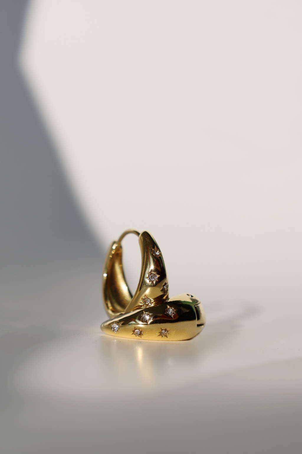 Star Crystal Hoop Earrings