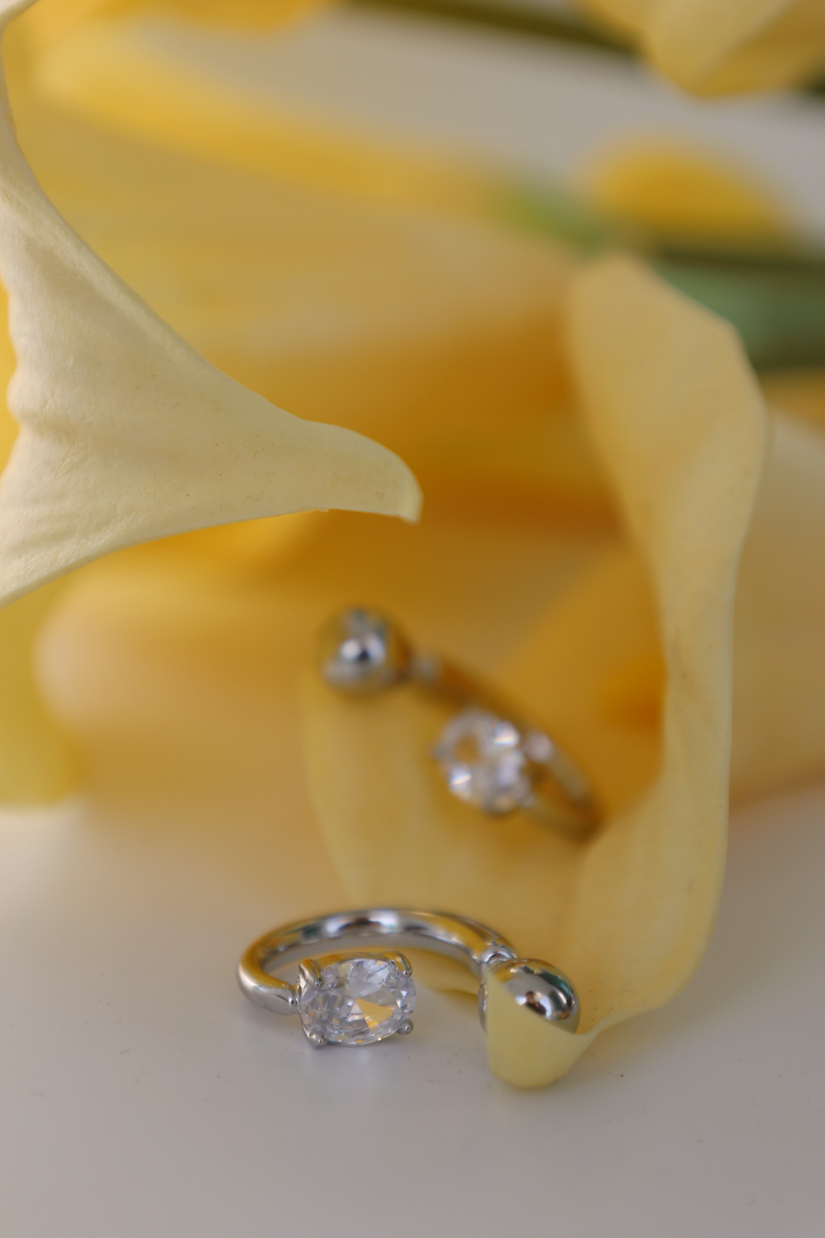 Crystal Ball Open Hoop Earrings