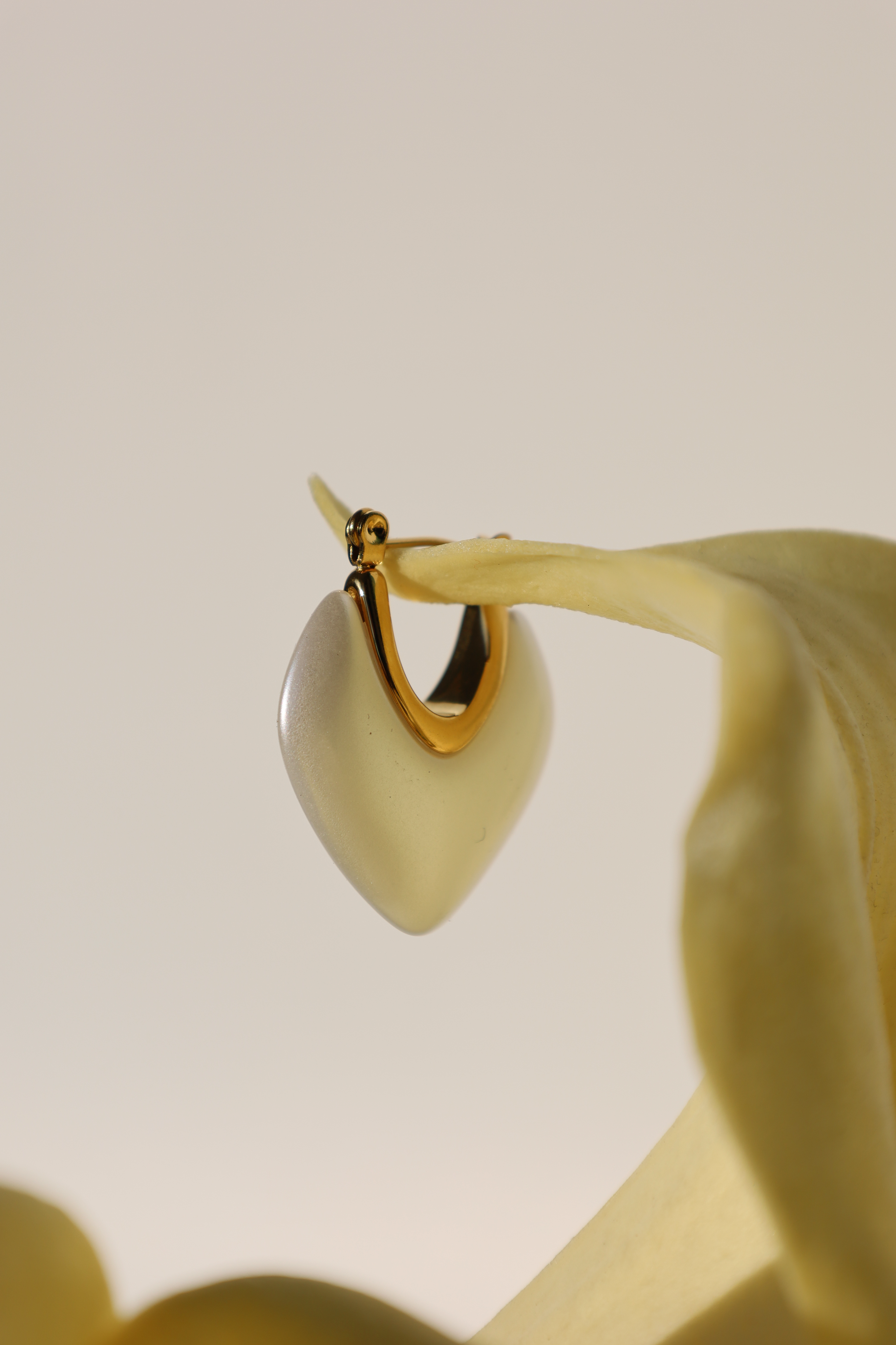 Heart Shell Drop Earrings