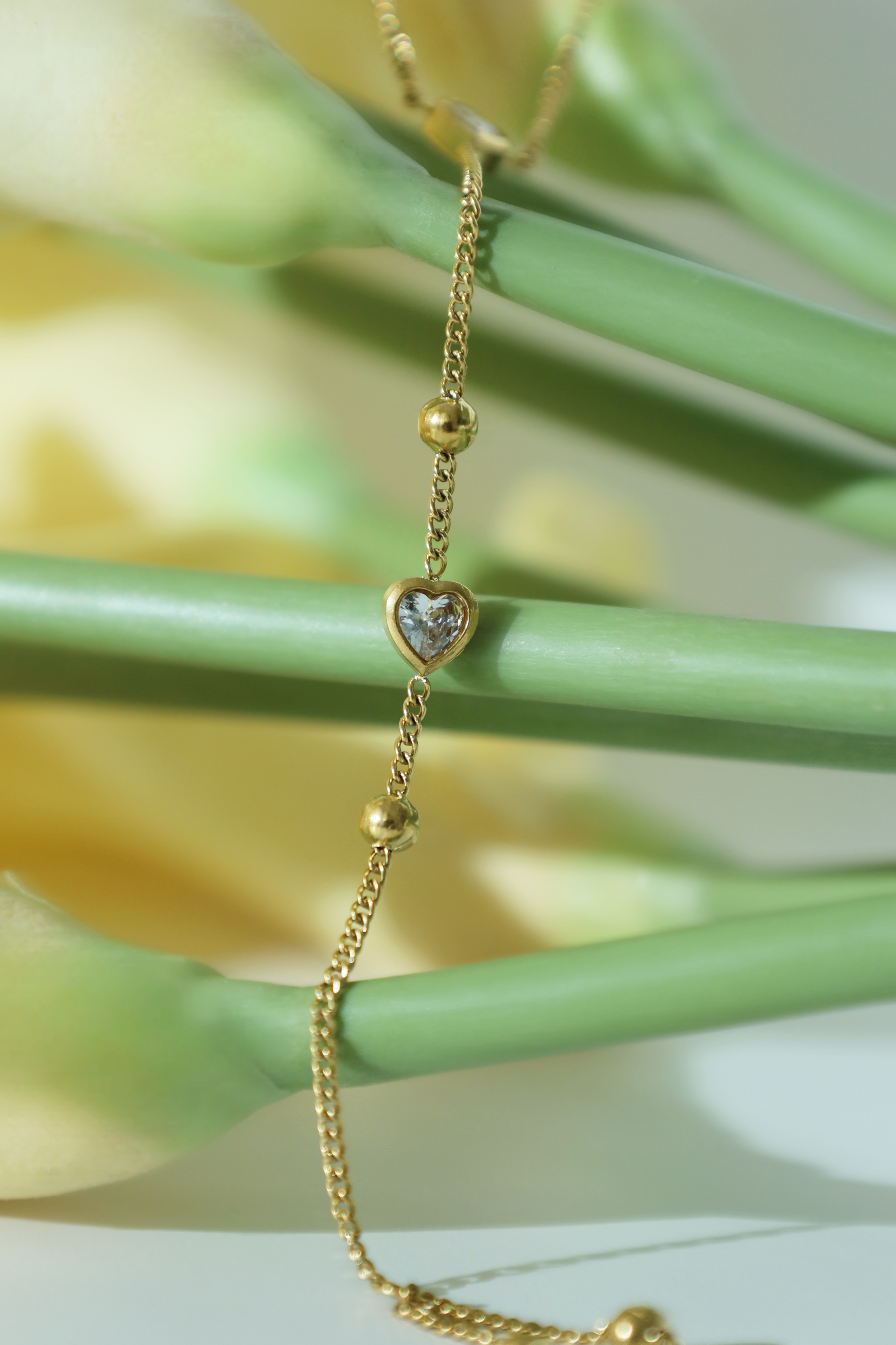 Heart Stone Hand Chain