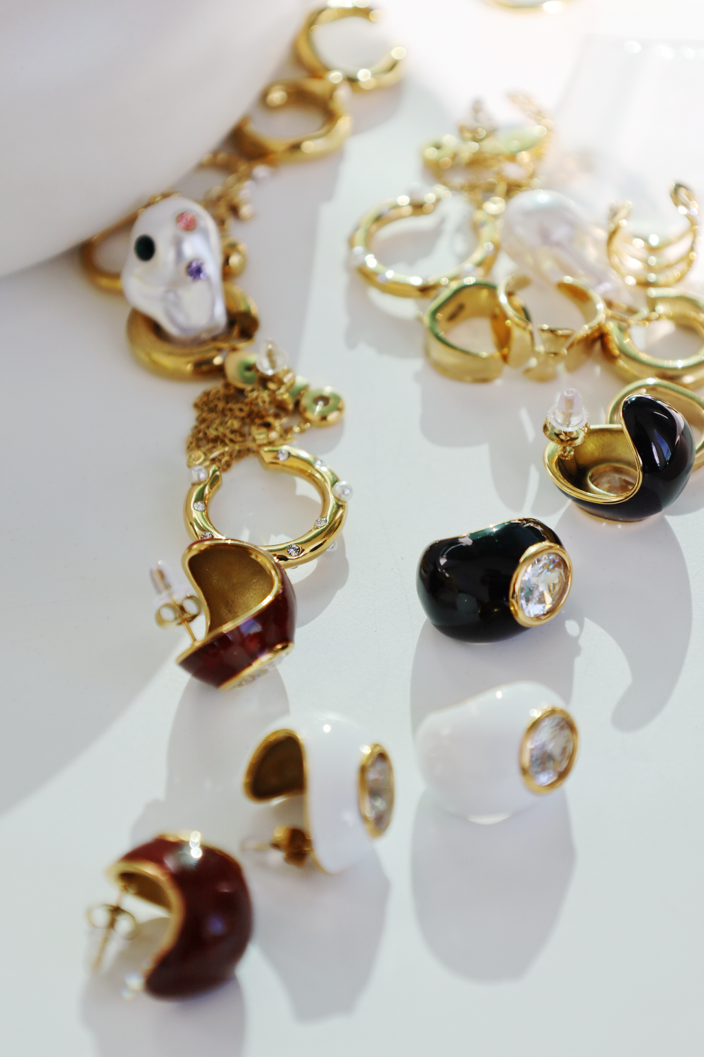 Oval Crystal Stud Earrings