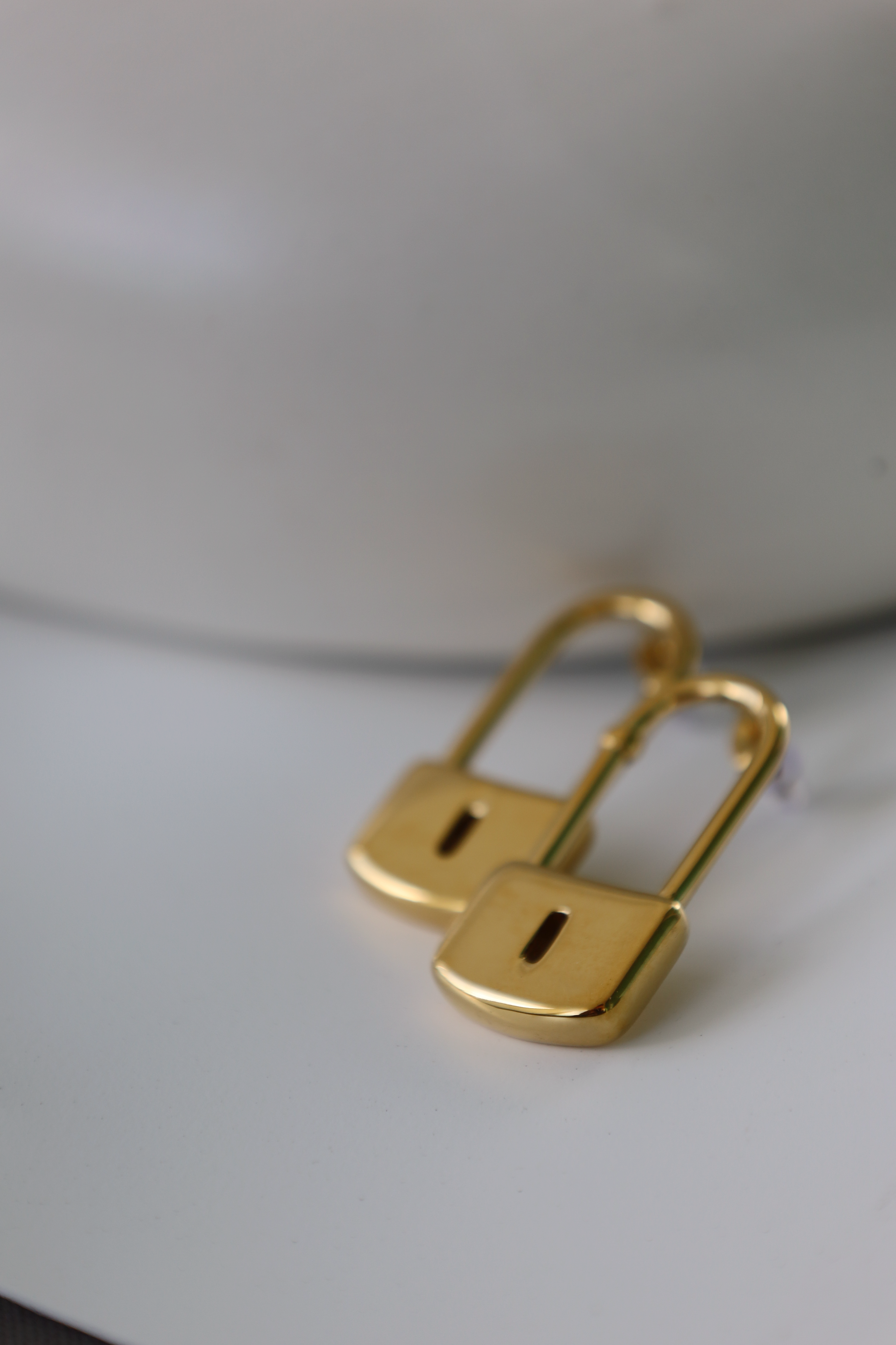 Padlock Drop Earrings