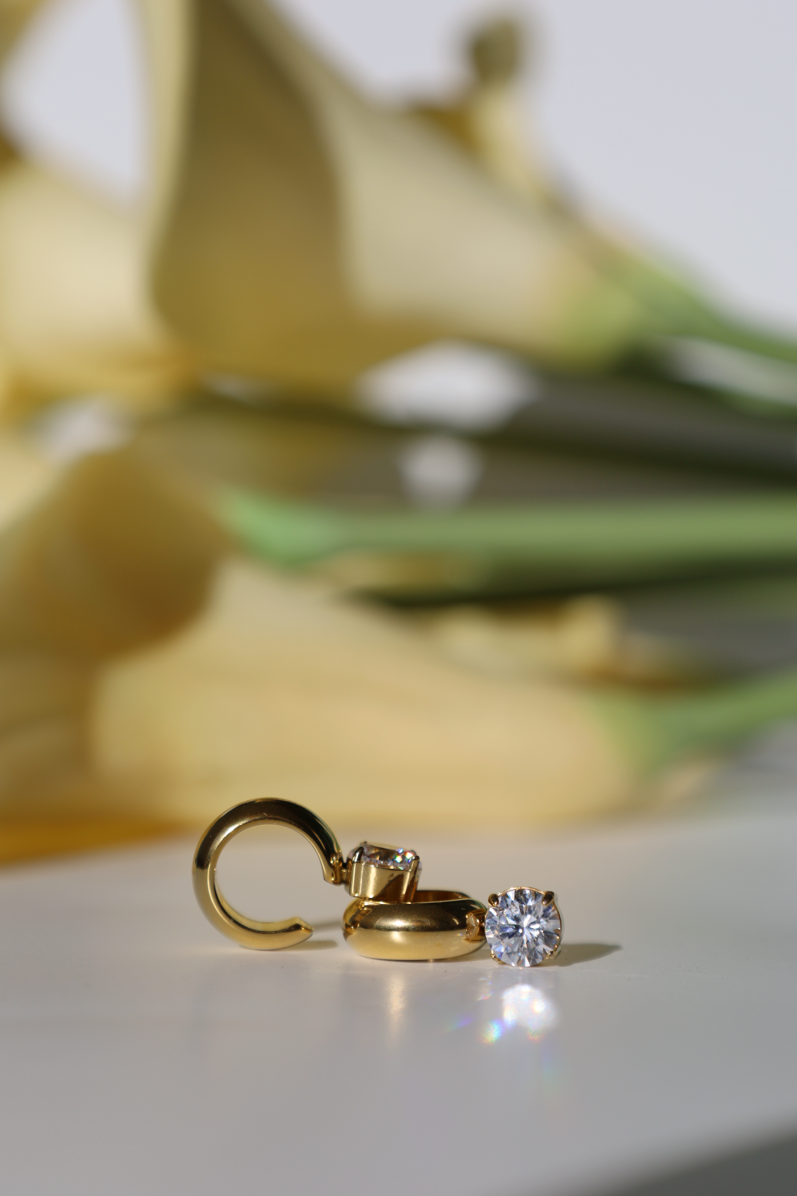 Round Crystal Ear Cuff