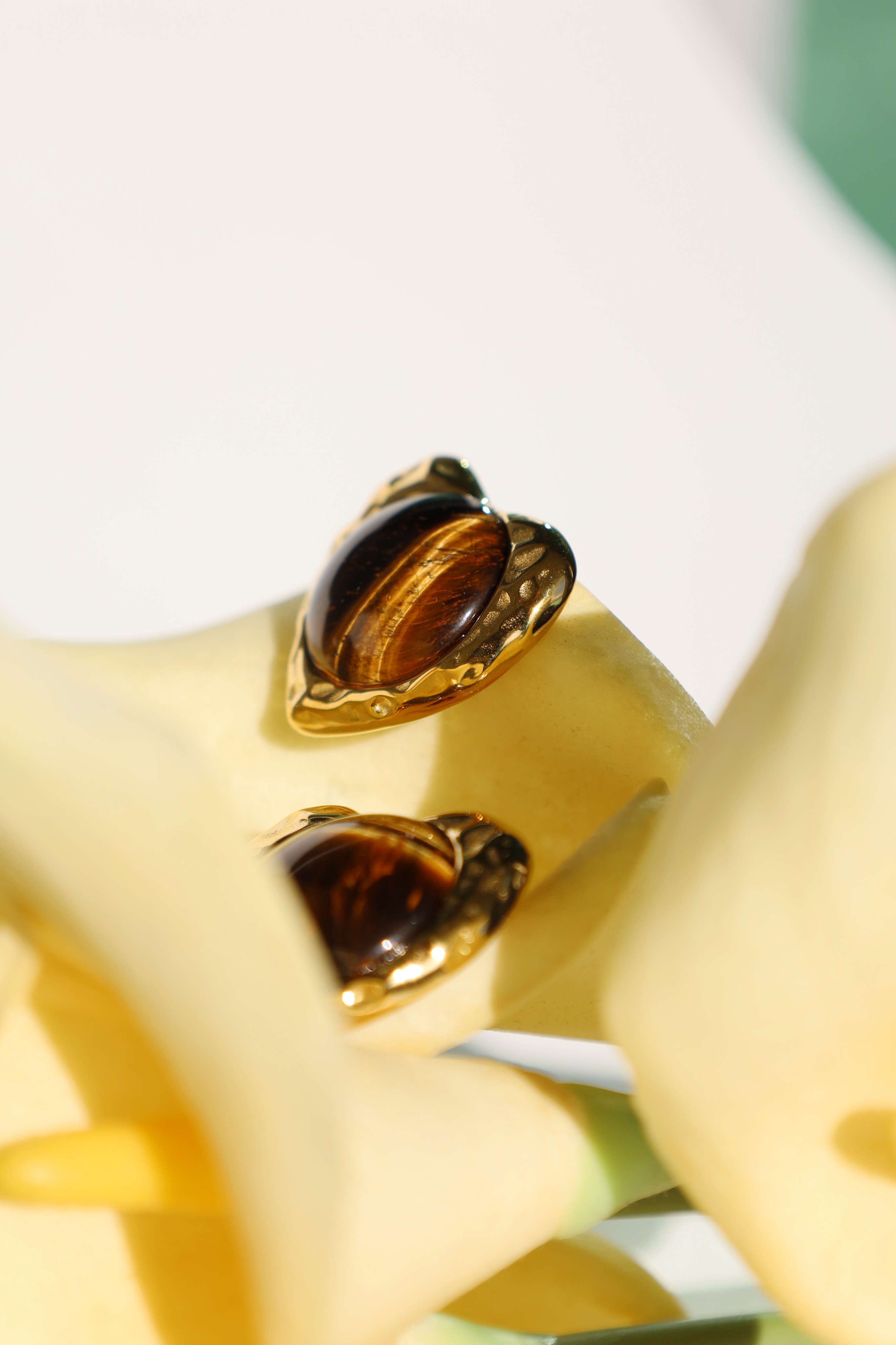 Heart Stone Statement Stud Earrings