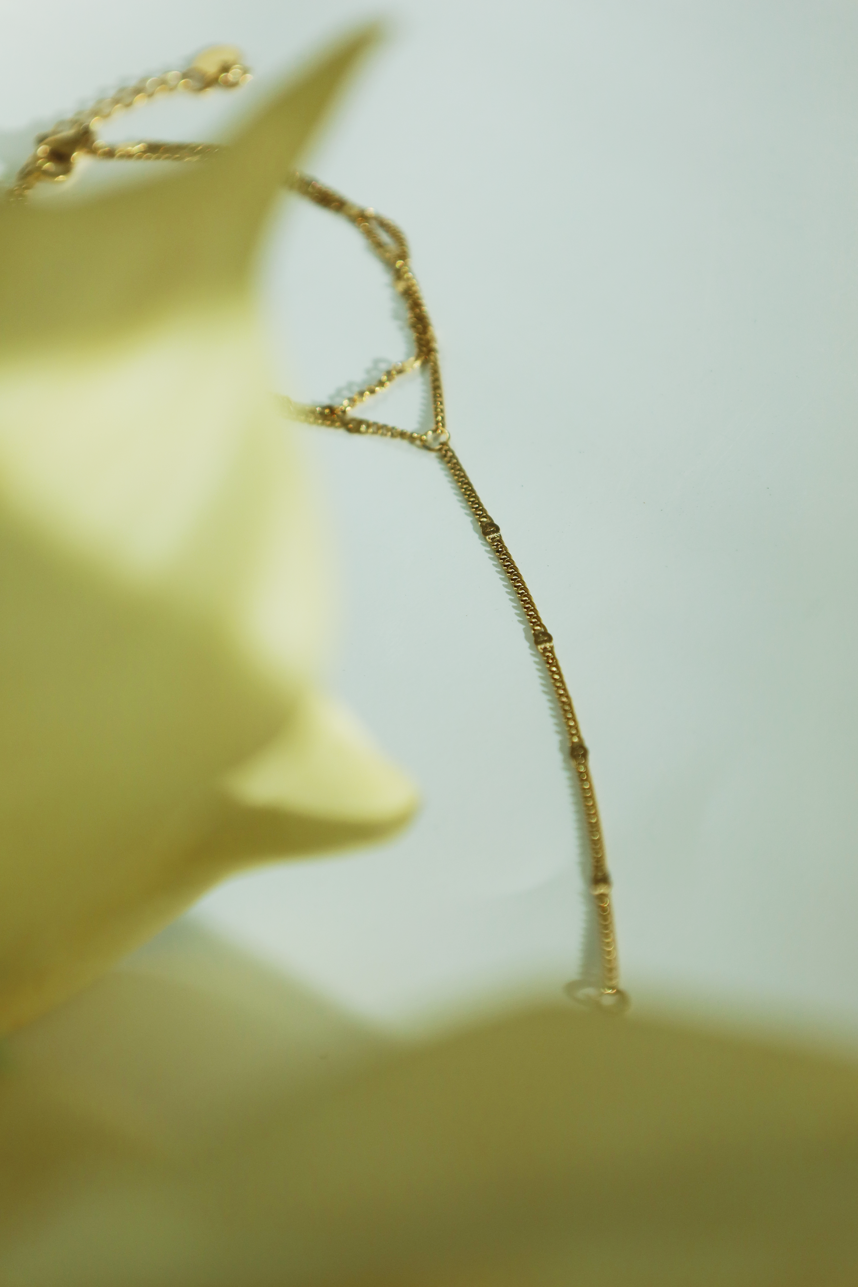 Sleek Double Chain Hand Chain Bracelet