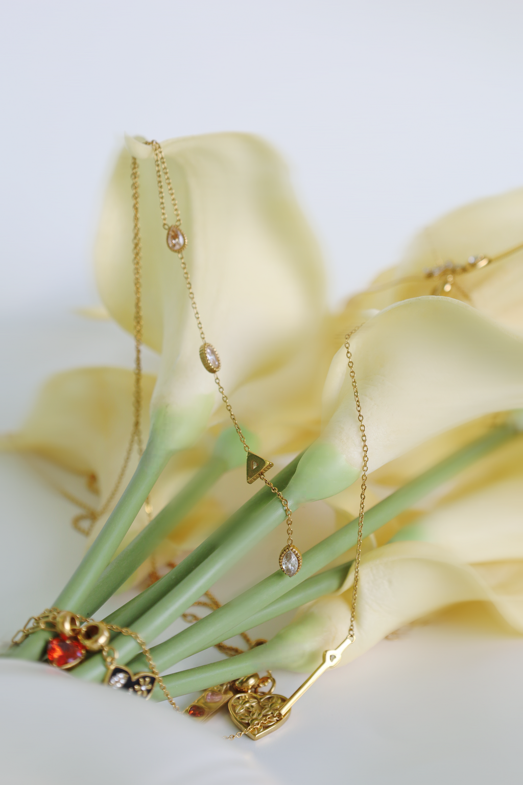 Crystal Drop Y Necklace