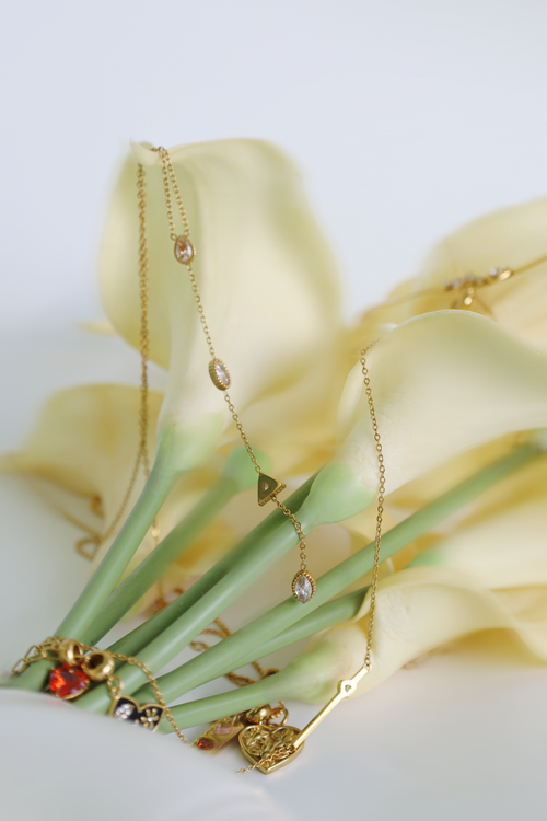 Crystal Drop Y Necklace