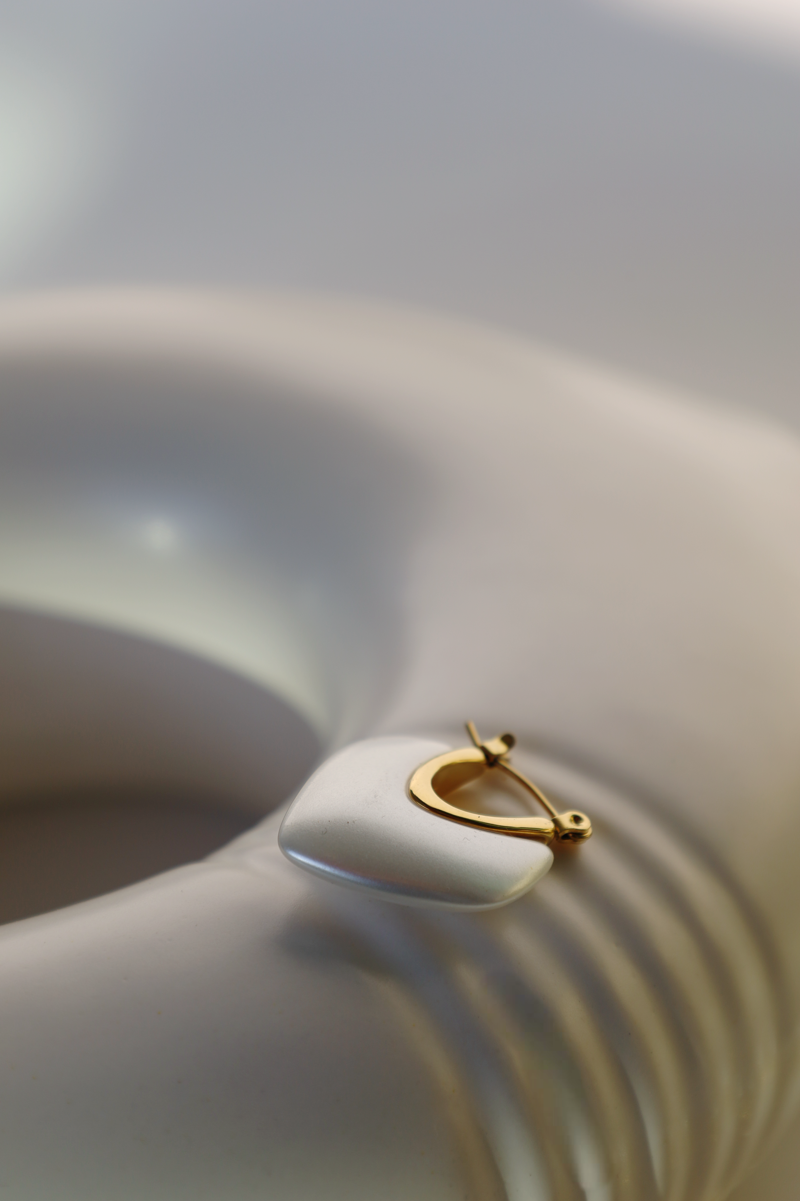 Heart Shell Drop Earrings