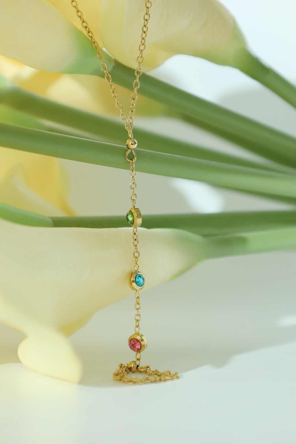 Multicolor Crystal Hand Chain Bracelet