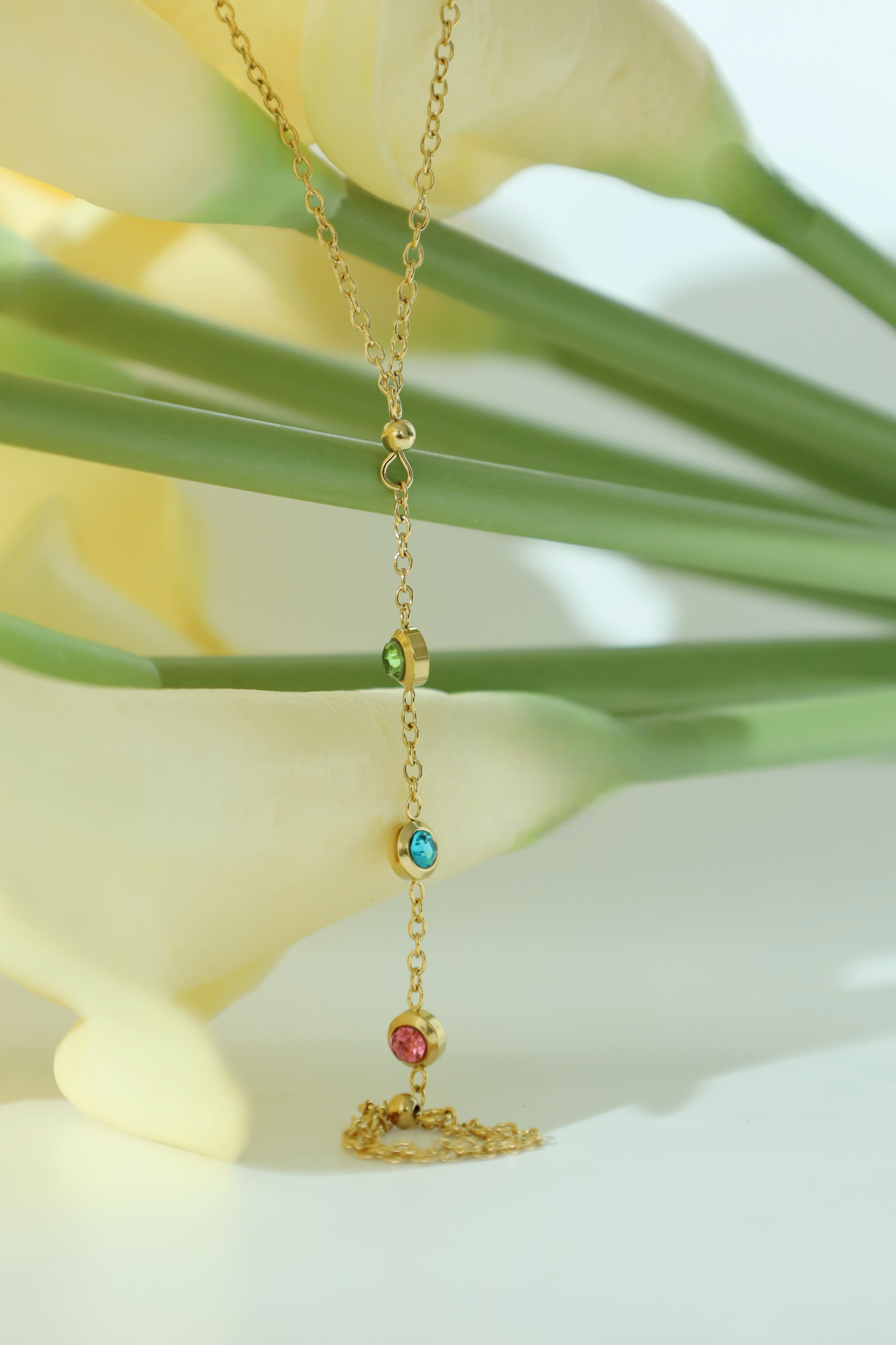 Multicolor Crystal Hand Chain Bracelet