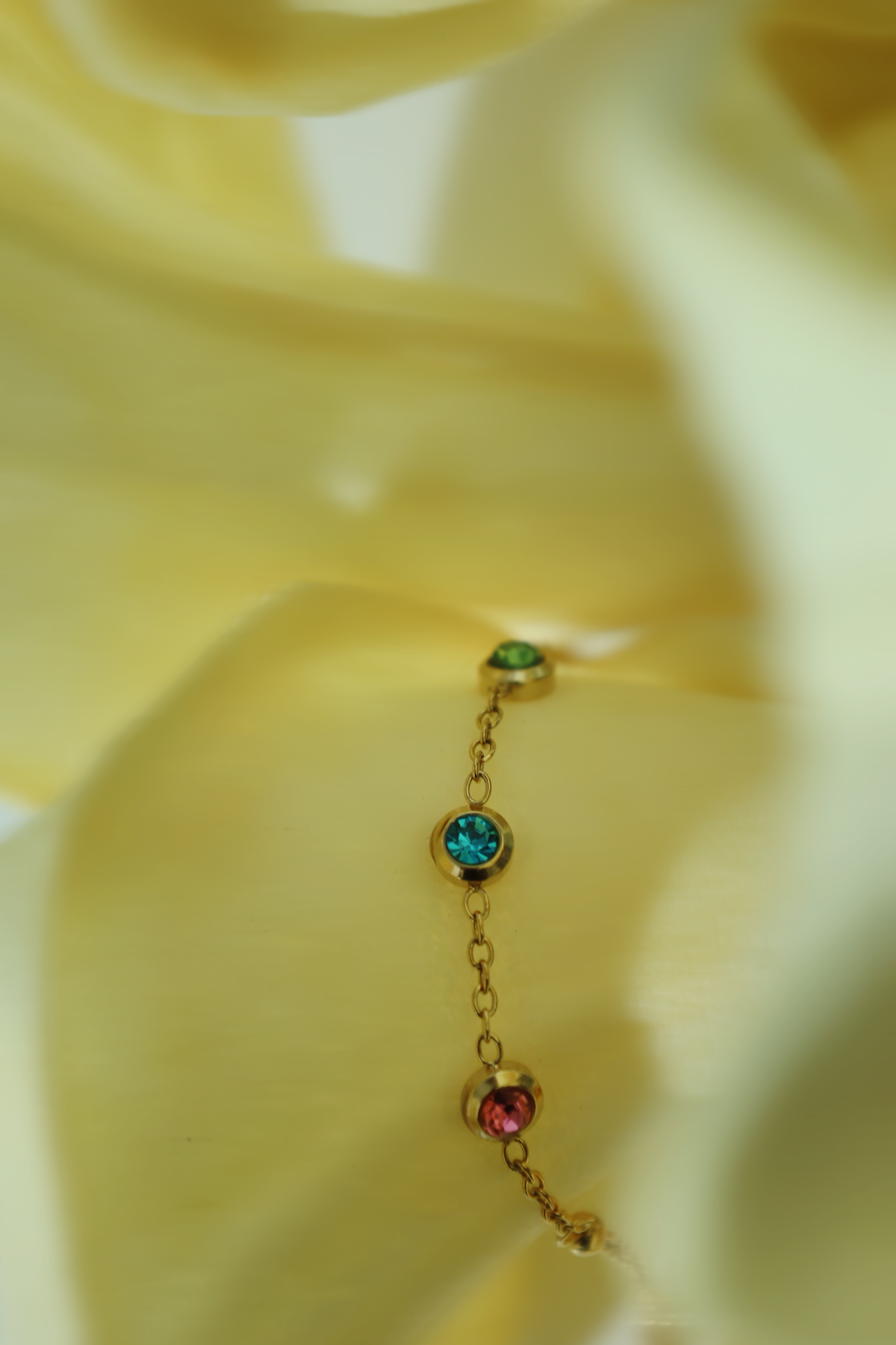 Multicolor Crystal Hand Chain Bracelet