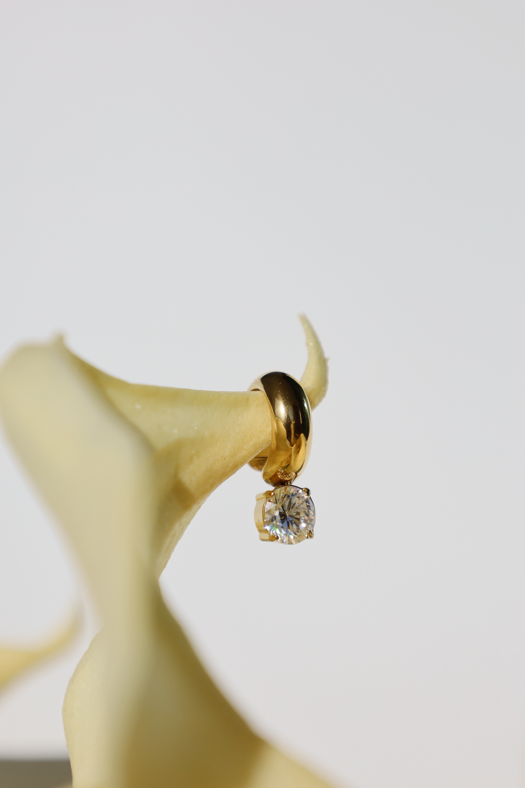 Round Crystal Ear Cuff