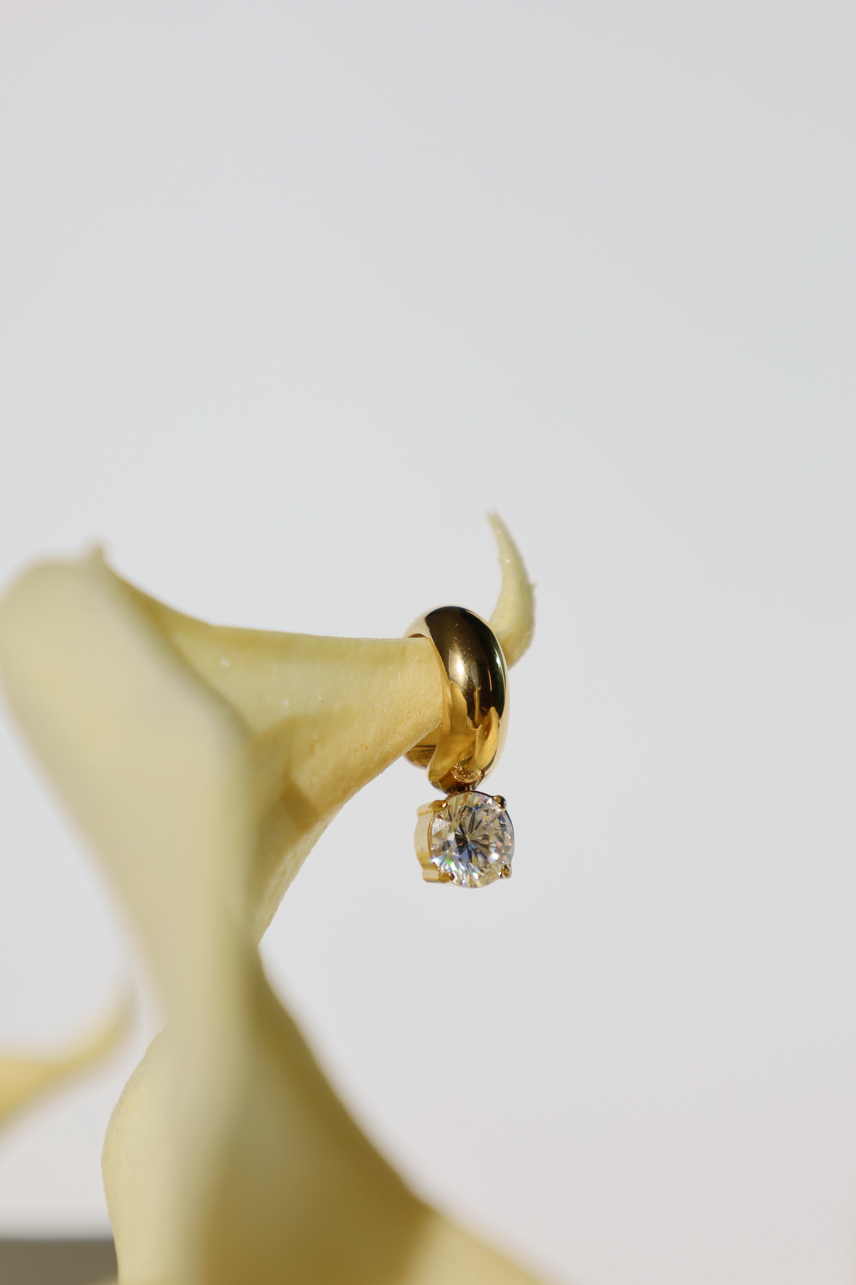 Round Crystal Ear Cuff