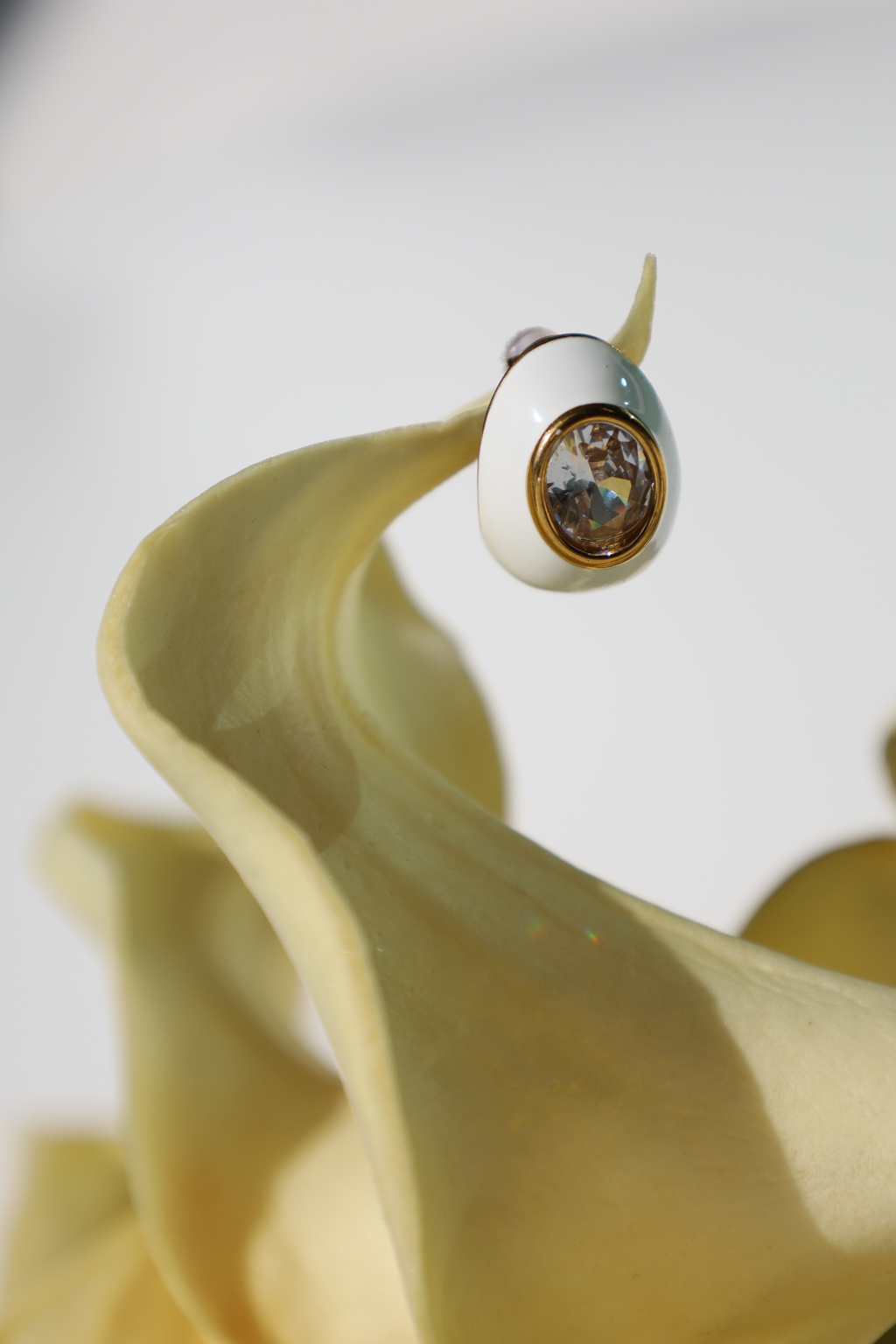 Oval Crystal Stud Earrings