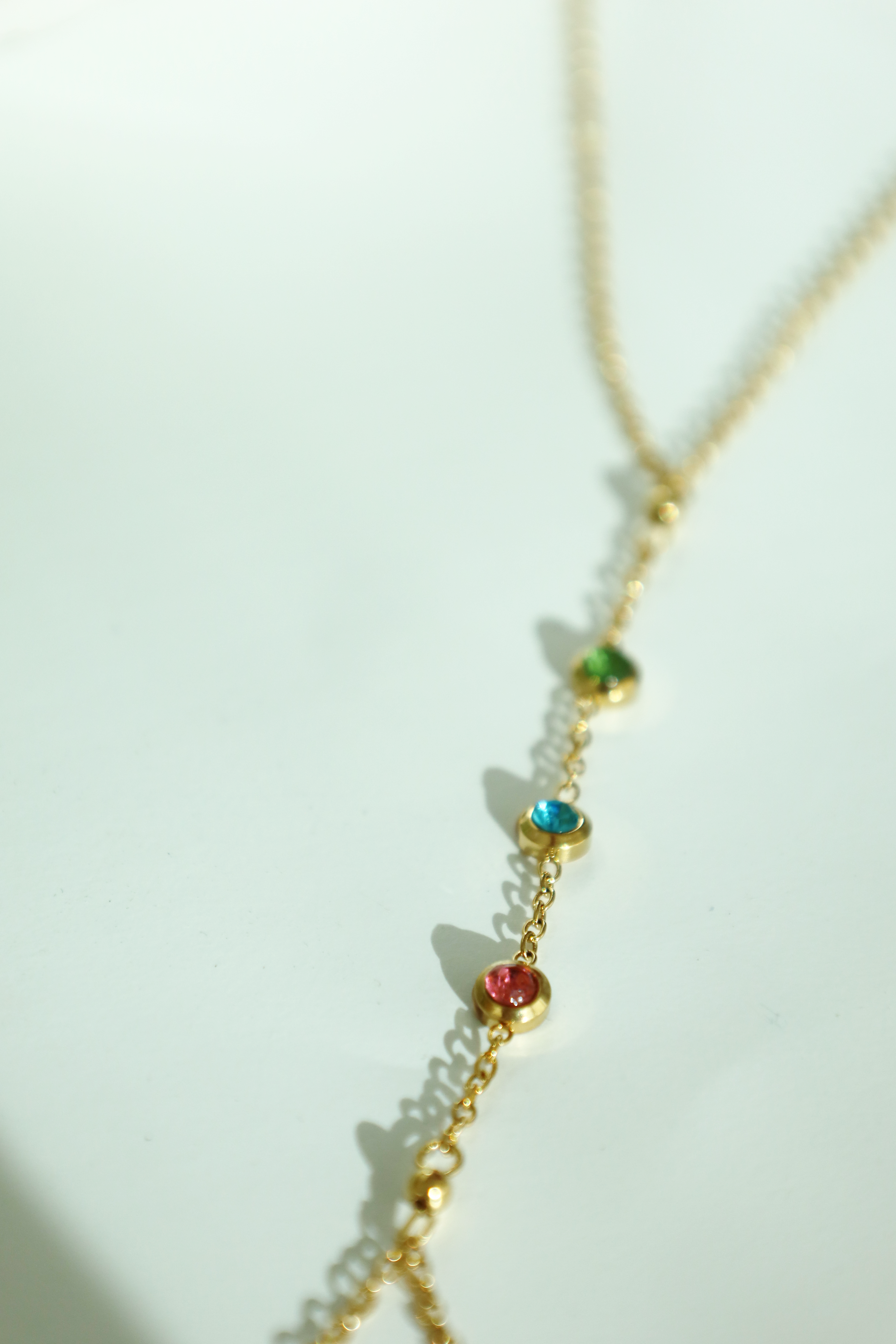 Multicolor Crystal Hand Chain Bracelet