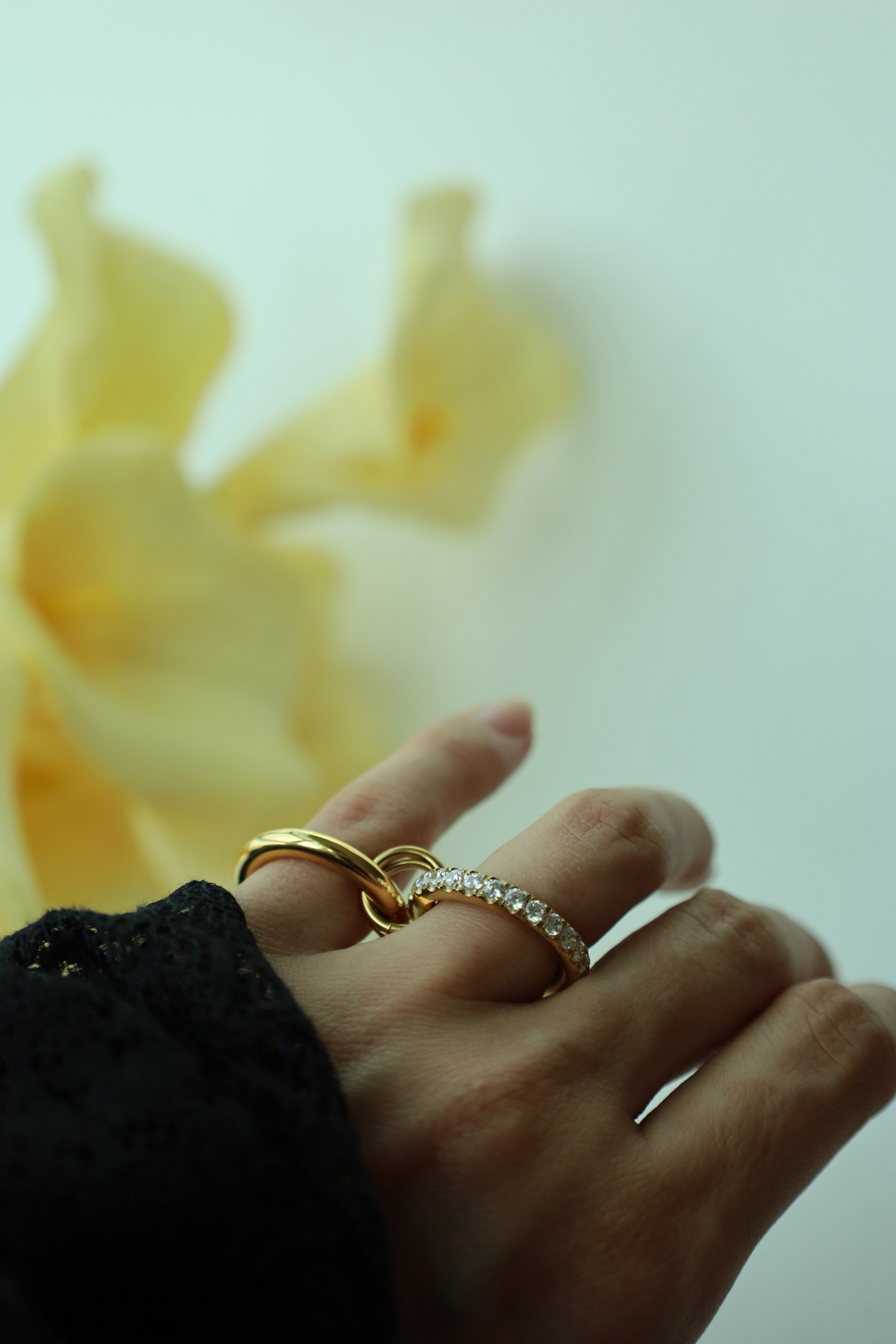 Crystal Band Hardware Ring