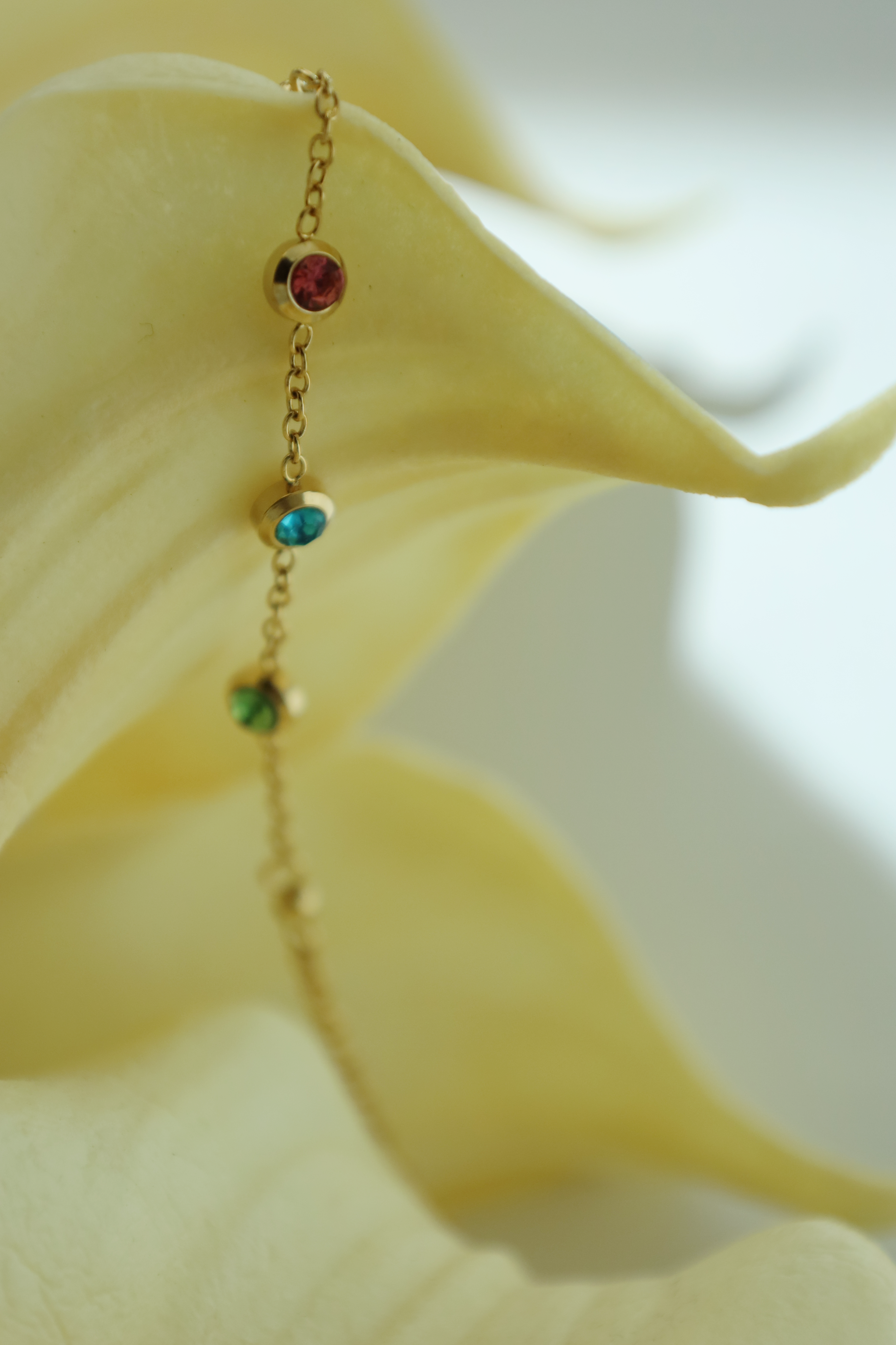 Multicolor Crystal Hand Chain Bracelet