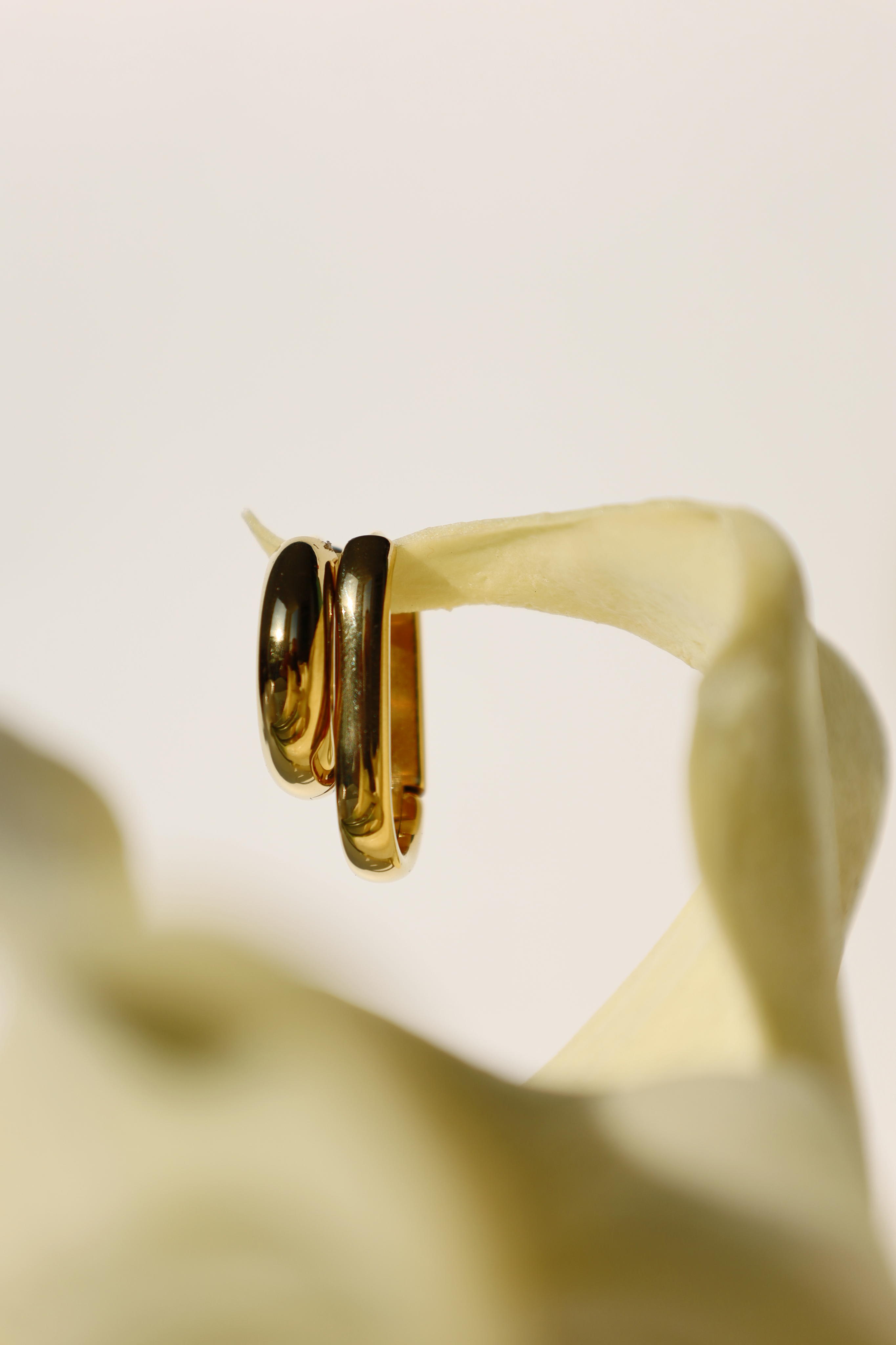 Sleek Oval Hoop Earrings