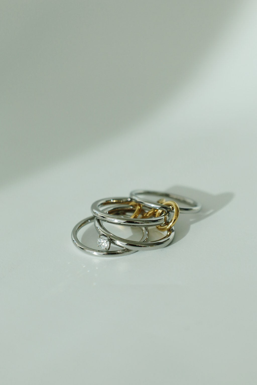 Layered Knot Crystal Ring