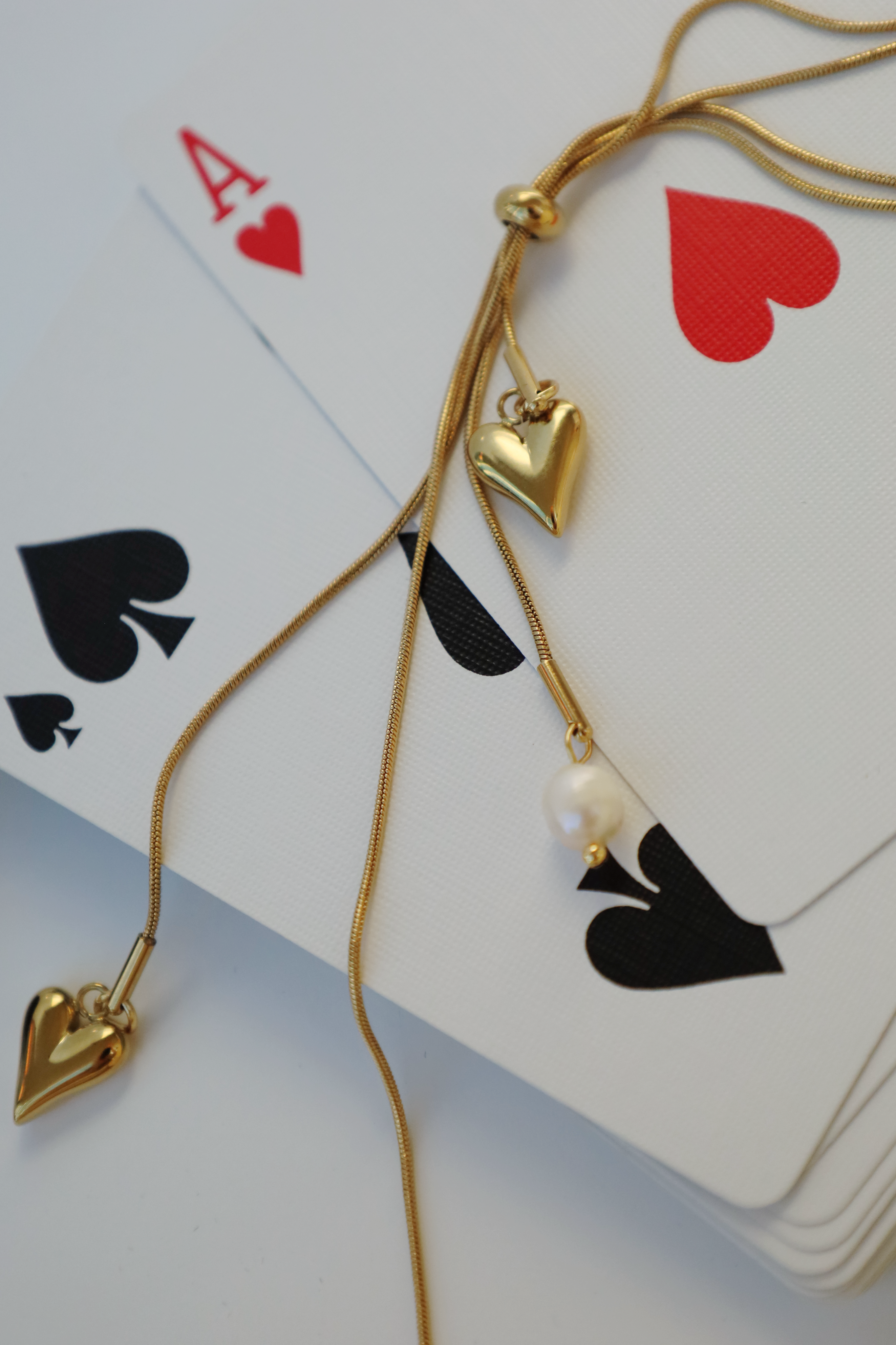 Floating Heart Drop Necklace