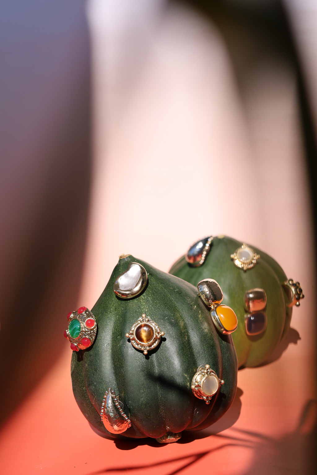 Silver organic shape stud earring