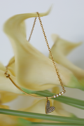 Heart Drop Chain Necklace