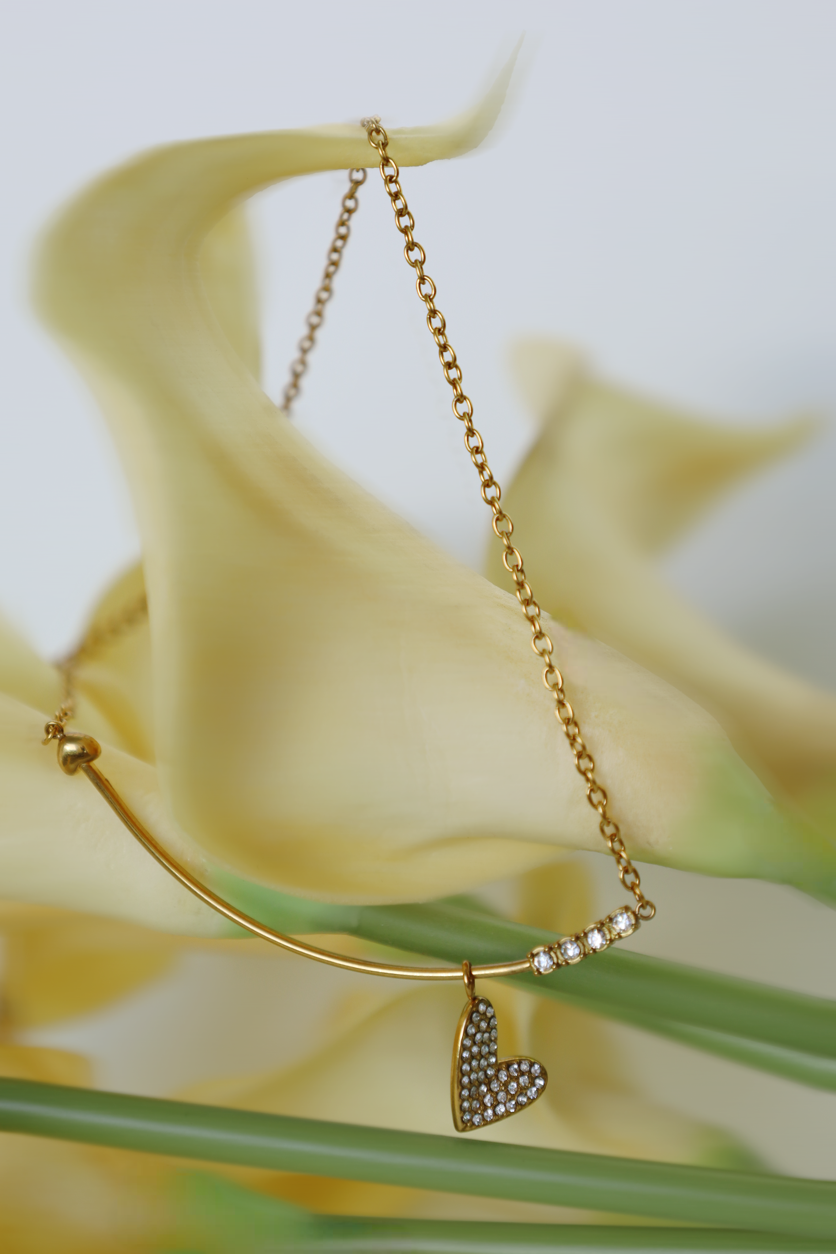 Heart Drop Chain Necklace