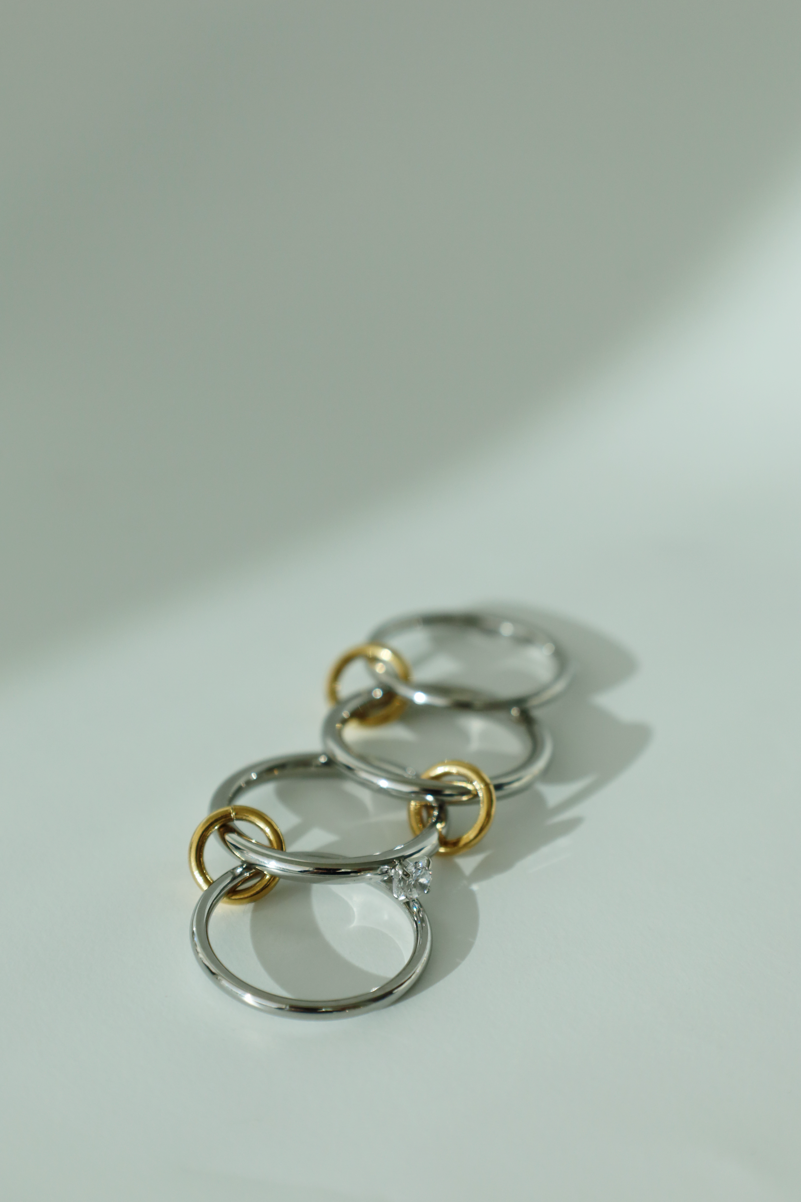 Layered Knot Crystal Ring