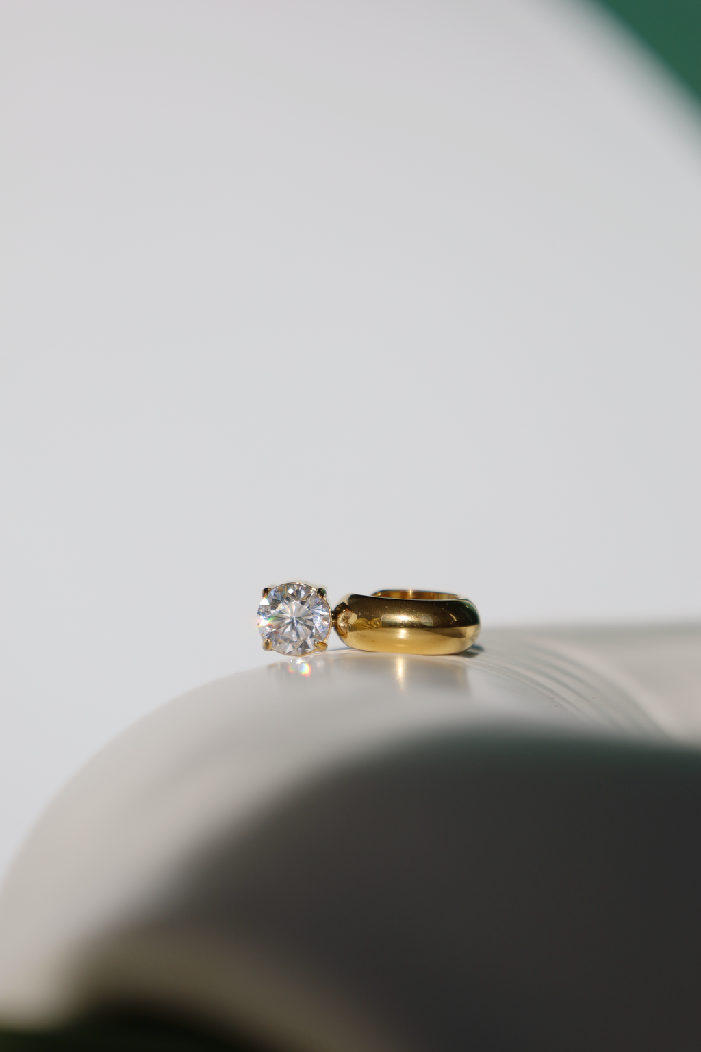 Round Crystal Ear Cuff