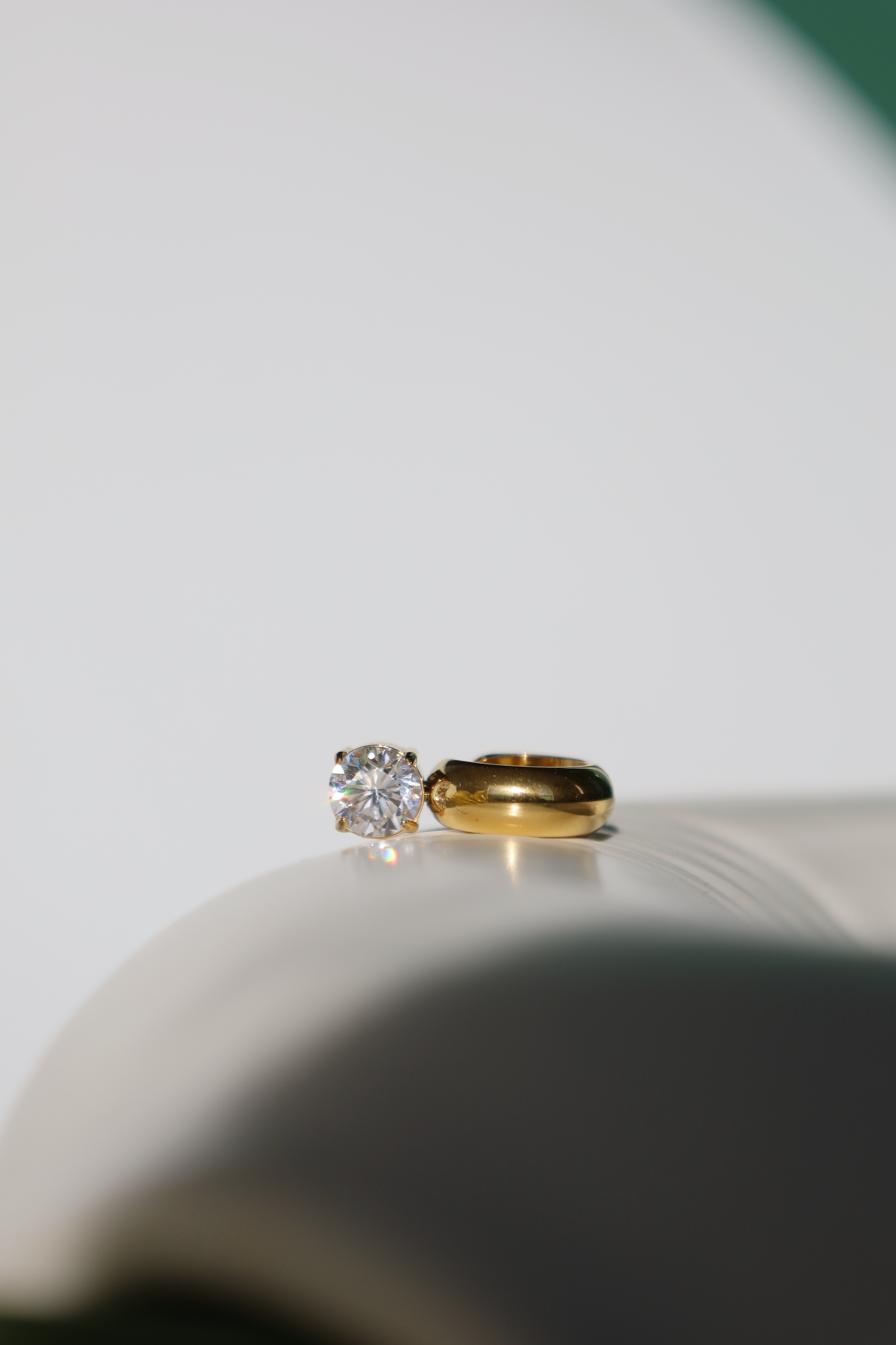 Round Crystal Ear Cuff