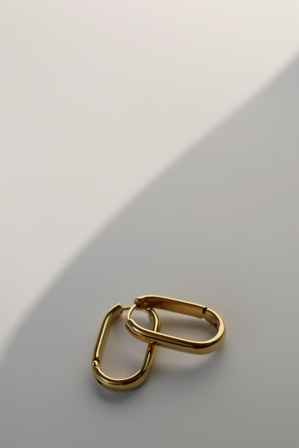 Sleek Oval Hoop Earrings